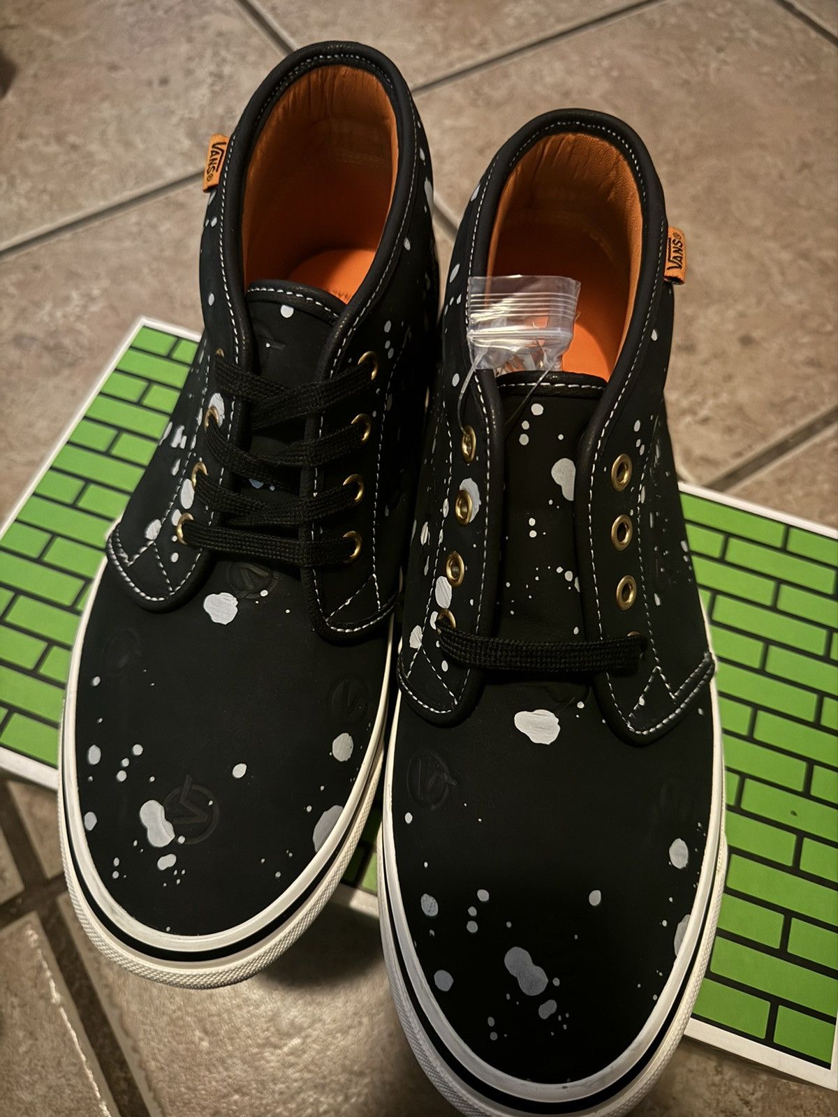 image of Vans Vault Paint Splatter Chukka Boot in Black, Men's (Size 10.5)