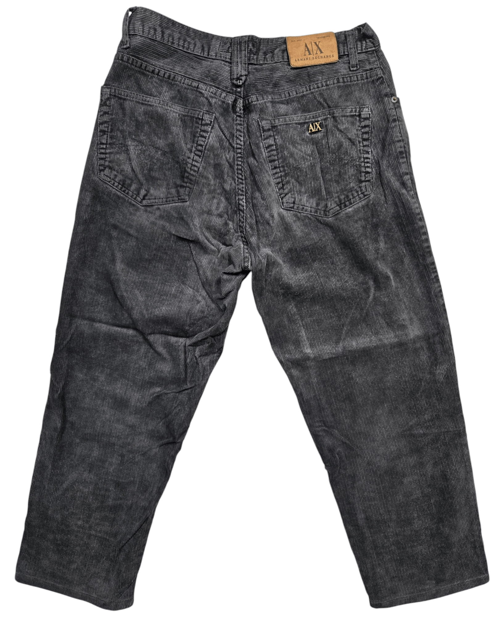 Armani Exchange Vintage 00s Y2K AX Armani Exchange Baggy Corduroy Brass Logo Size US 32 / EU 48 - 1 Thumbnail