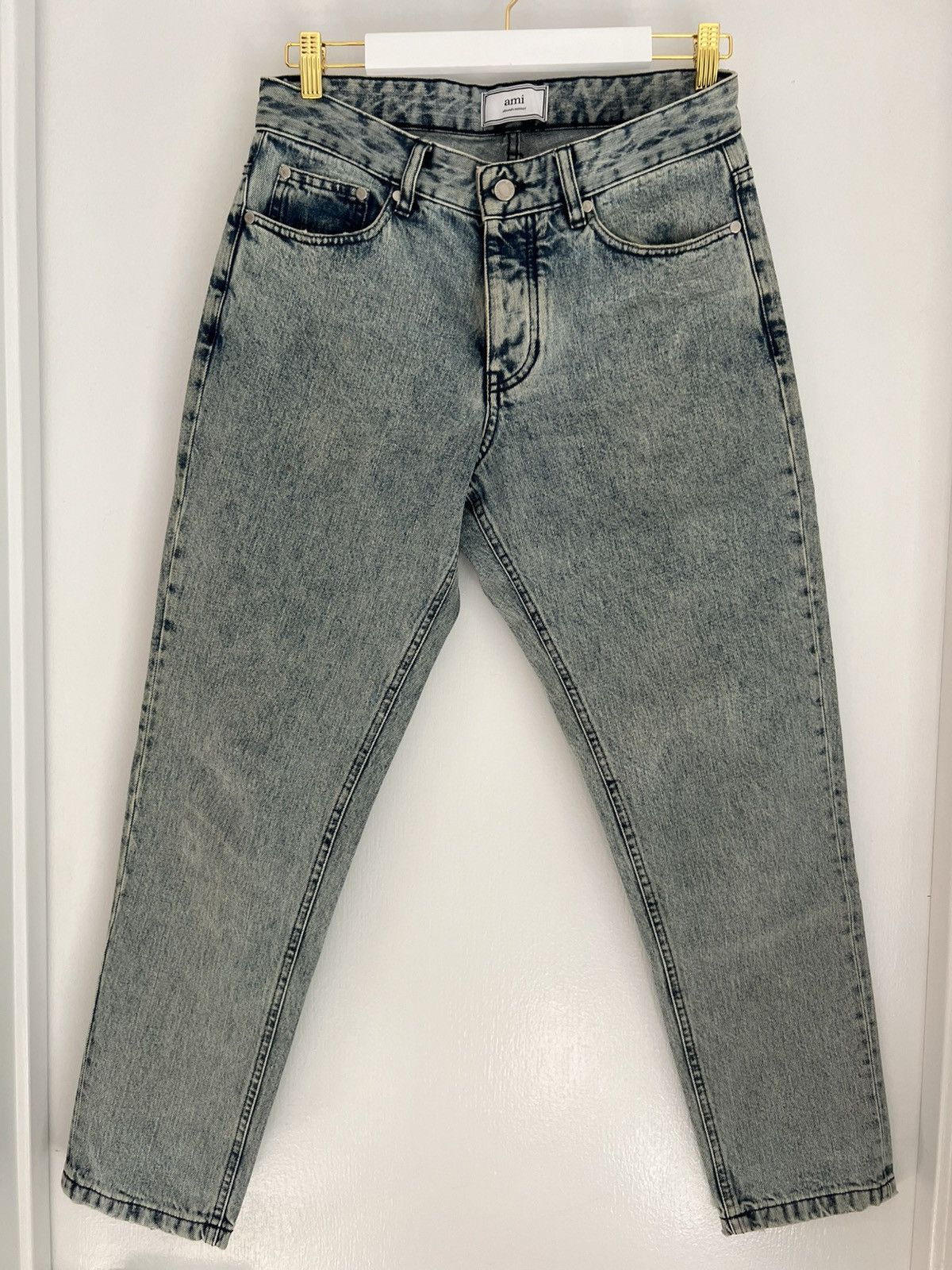 AMI AMI Tapered Fit Jeans - Vintage Bleached Size US 27 - 1 Thumbnail