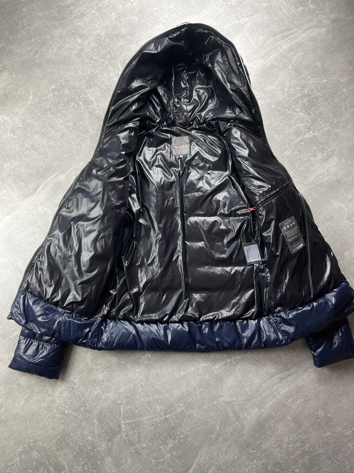 Duvetica Duvetica Hooded Goose Down Puffer Jacket Navy Blue Size 52 Size US L / EU 52-54 / 3 - 11 Thumbnail