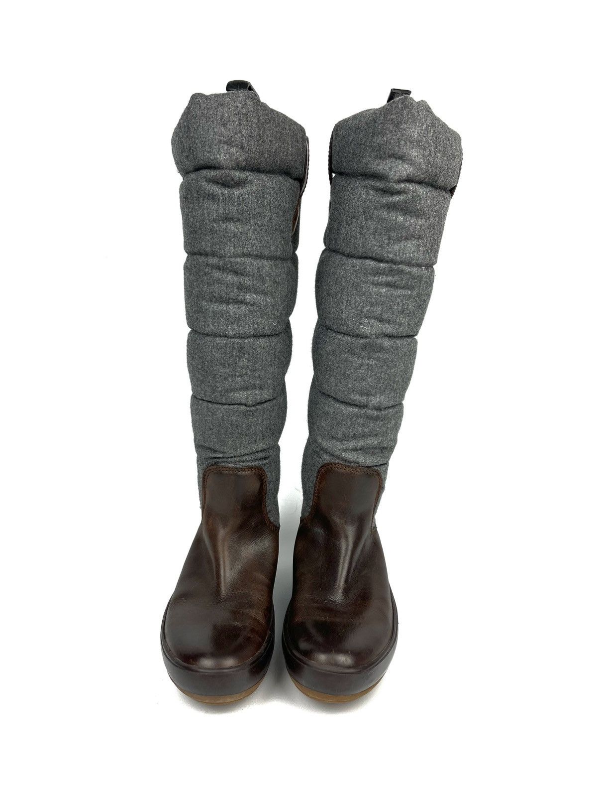 Moncler Moncler women puffer winter wedge boots high shoes Size US 7 / IT 37 - 2 Thumbnail