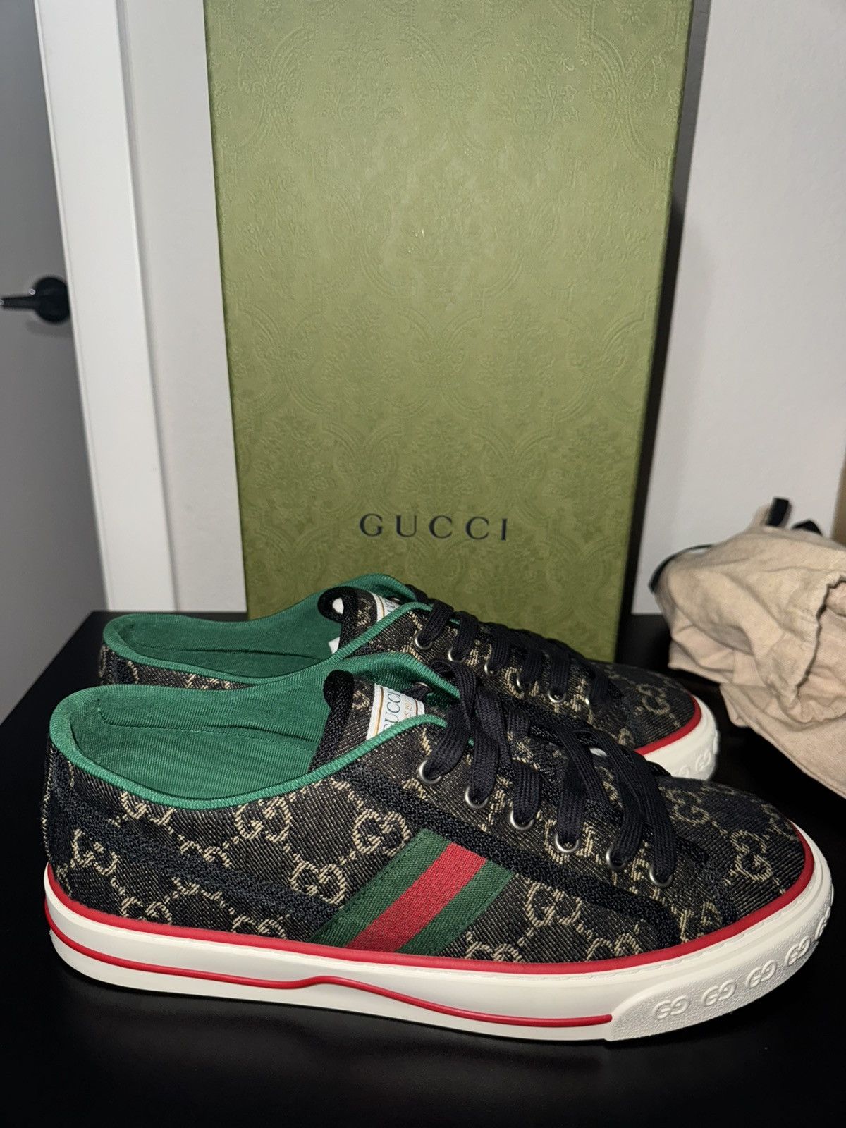Designer × Gucci Gucci Tennis 1977 GG Logo Sneakers size 7+ - US 10 Size US 10 / EU 43 - 3 Thumbnail