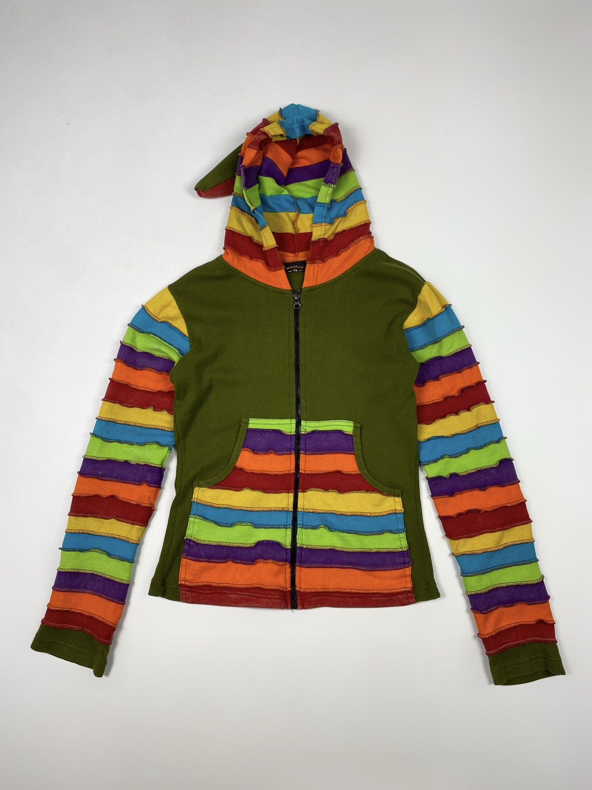 Vintage Y2K Vintage Nepalese Fairy Patchwork Hoodie Size L / US 10 / IT 46 - 1 Thumbnail