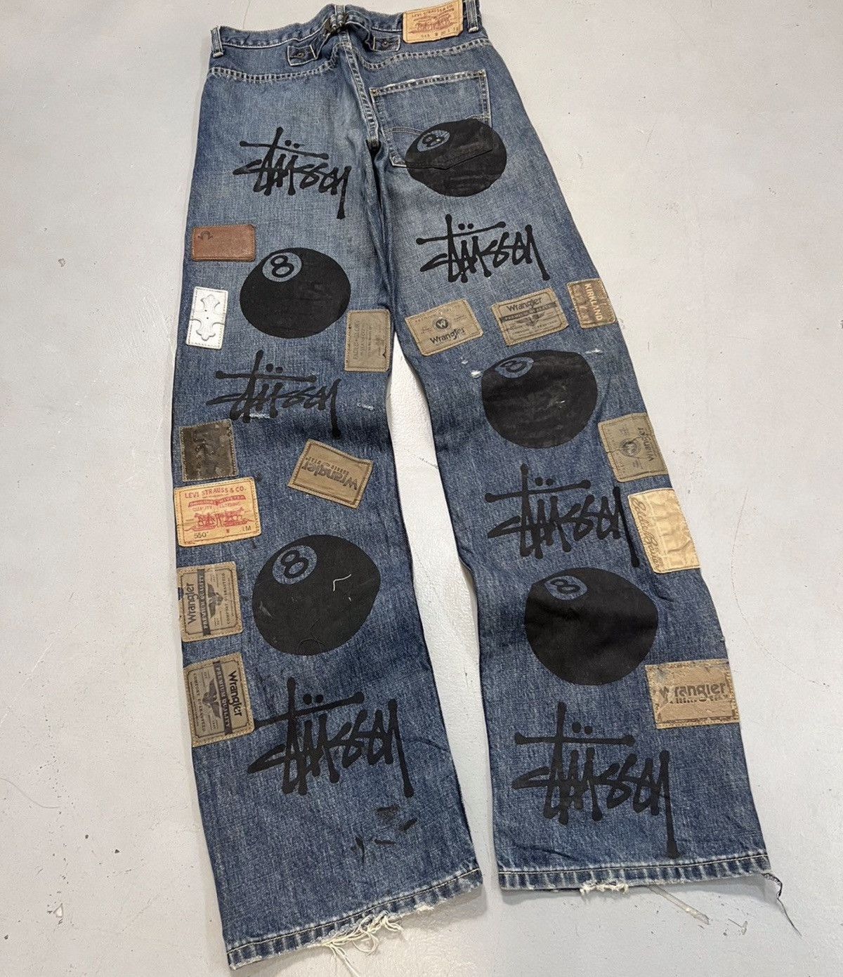 Levi's Vintage levis custome made stussy printed patched denim Size US 28 / EU 44 - 9 Thumbnail