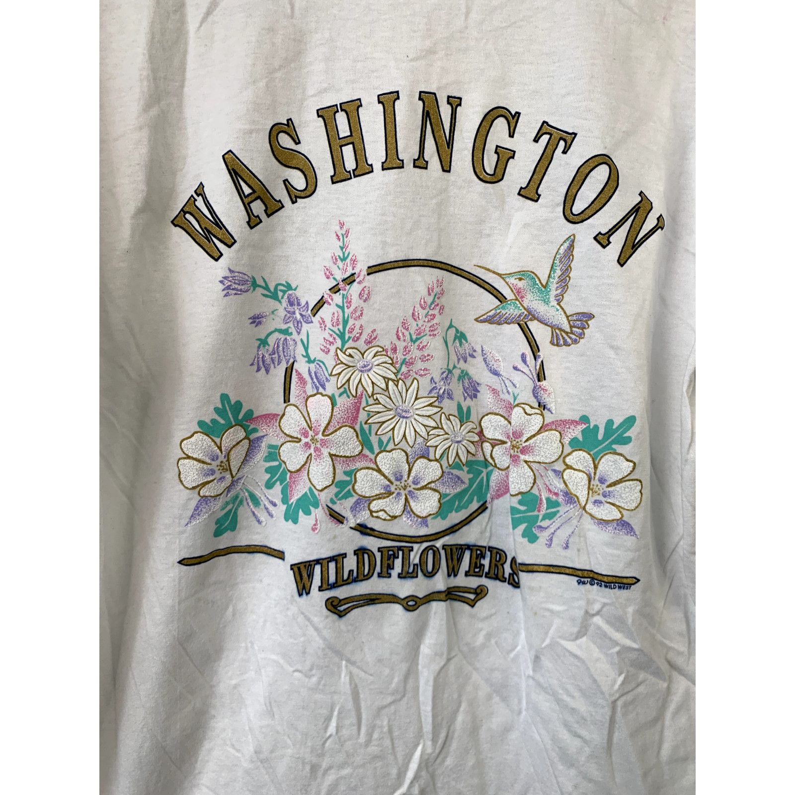Jerzees Vintage Test Print Shirt Sun Valley Washington White L Tee Size US L / EU 52-54 / 3 - 14 Thumbnail