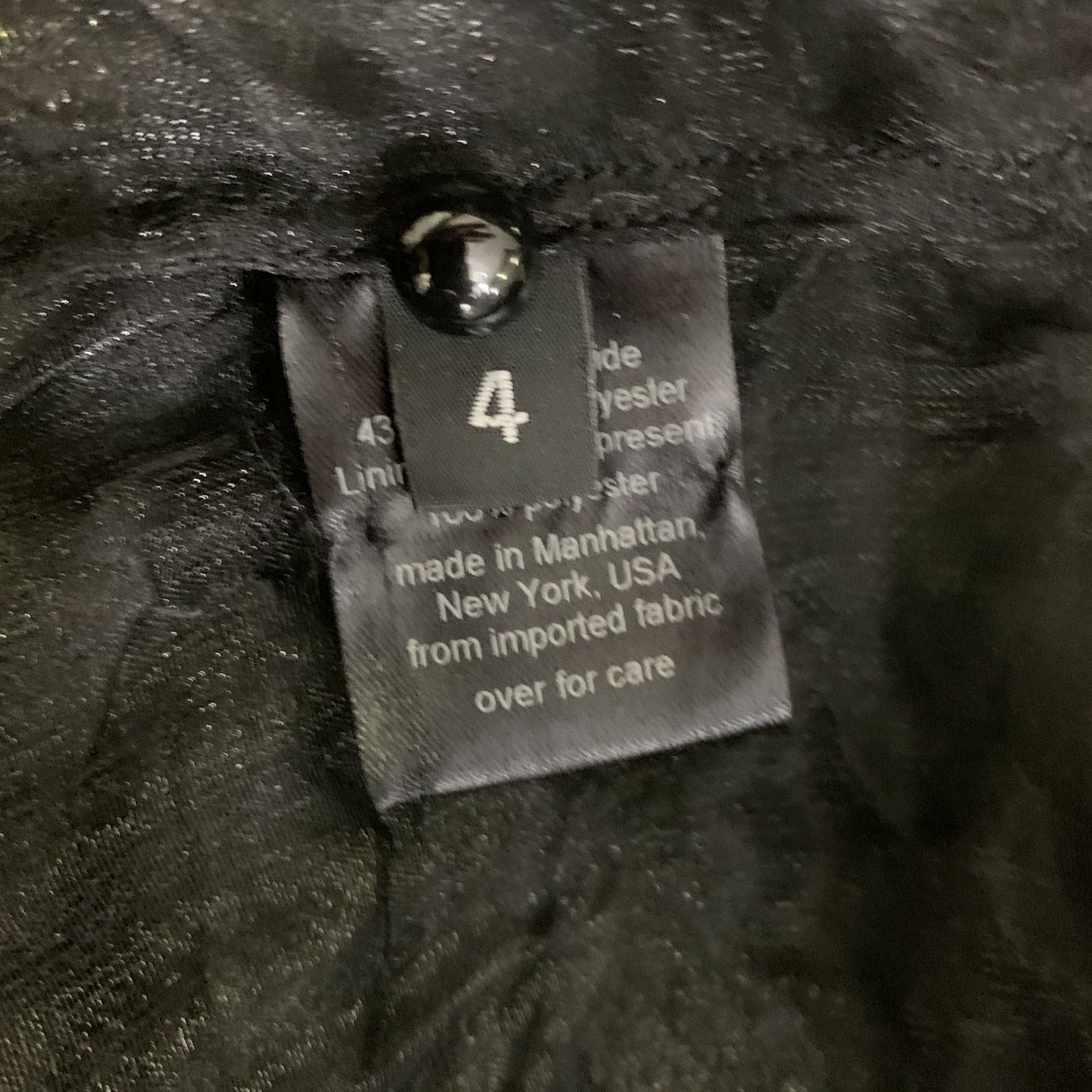 Rachel Comey RACHEL COMEY Size 4 Black Silver Metallic Dress Top Size S / US 4 / IT 40 - 8 Thumbnail