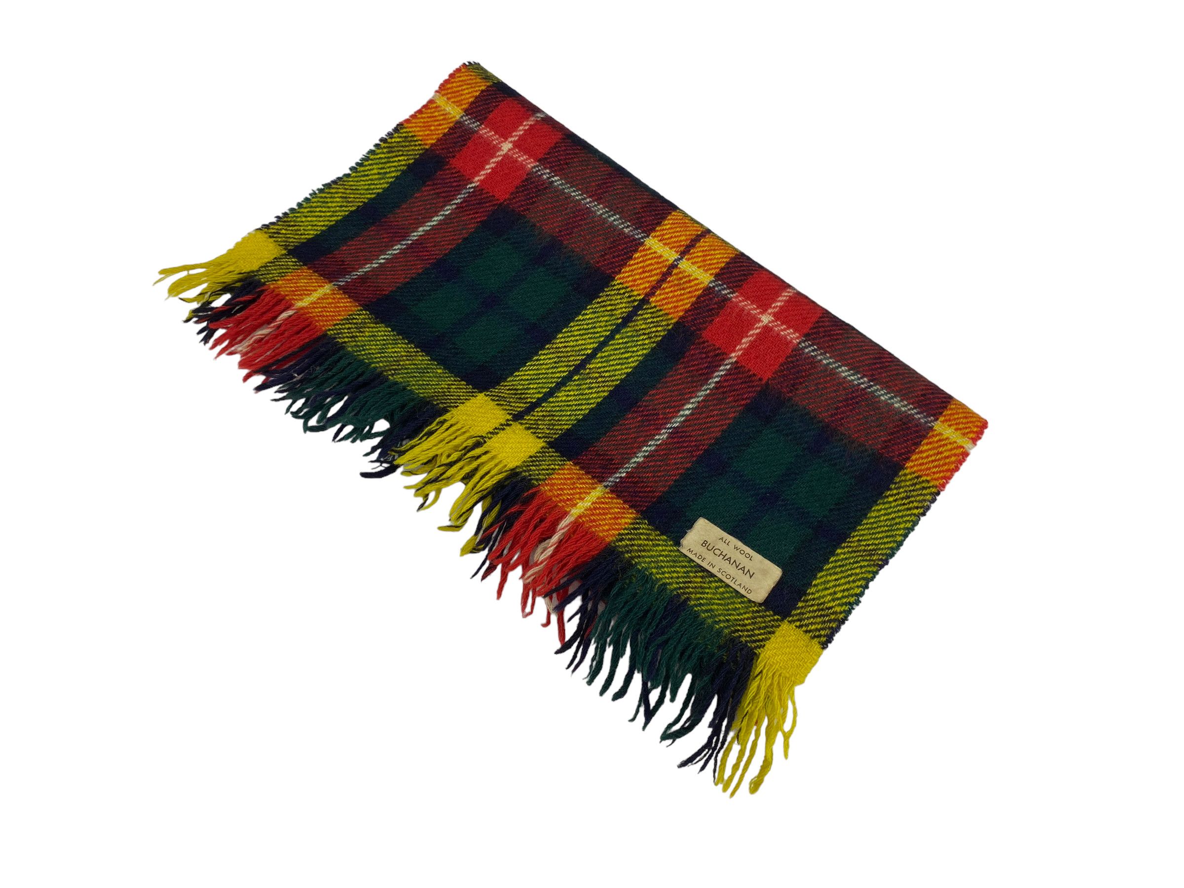 Vintage Vintage Buchanan Tartan Wool Muffler Scarf - Scottish Plaid Size ONE SIZE - 3 Thumbnail