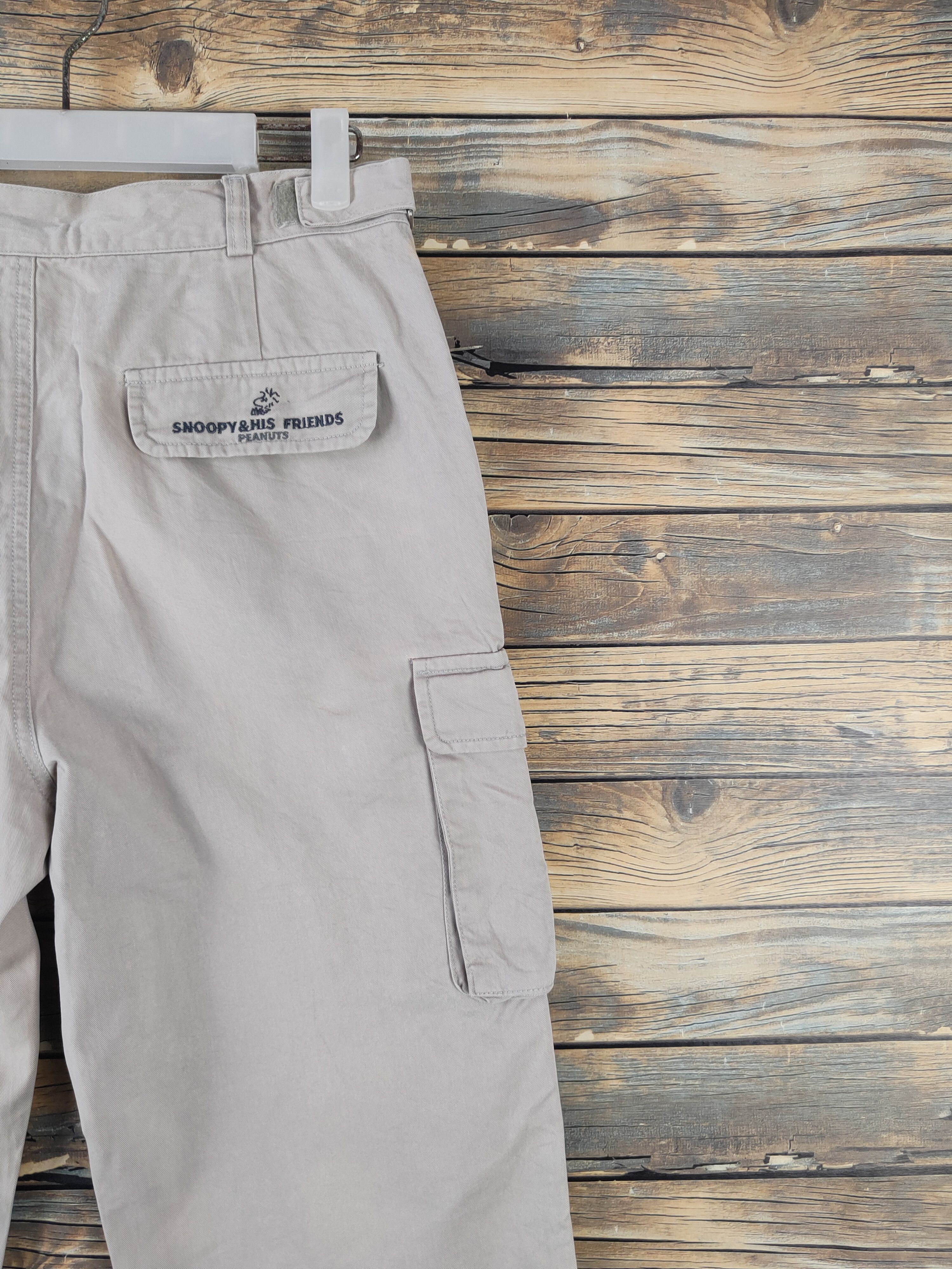 Peanuts DLL Snoopy Peanuts Beige Multipocket Cargo Pants #209 Size US 31 - 12 Thumbnail