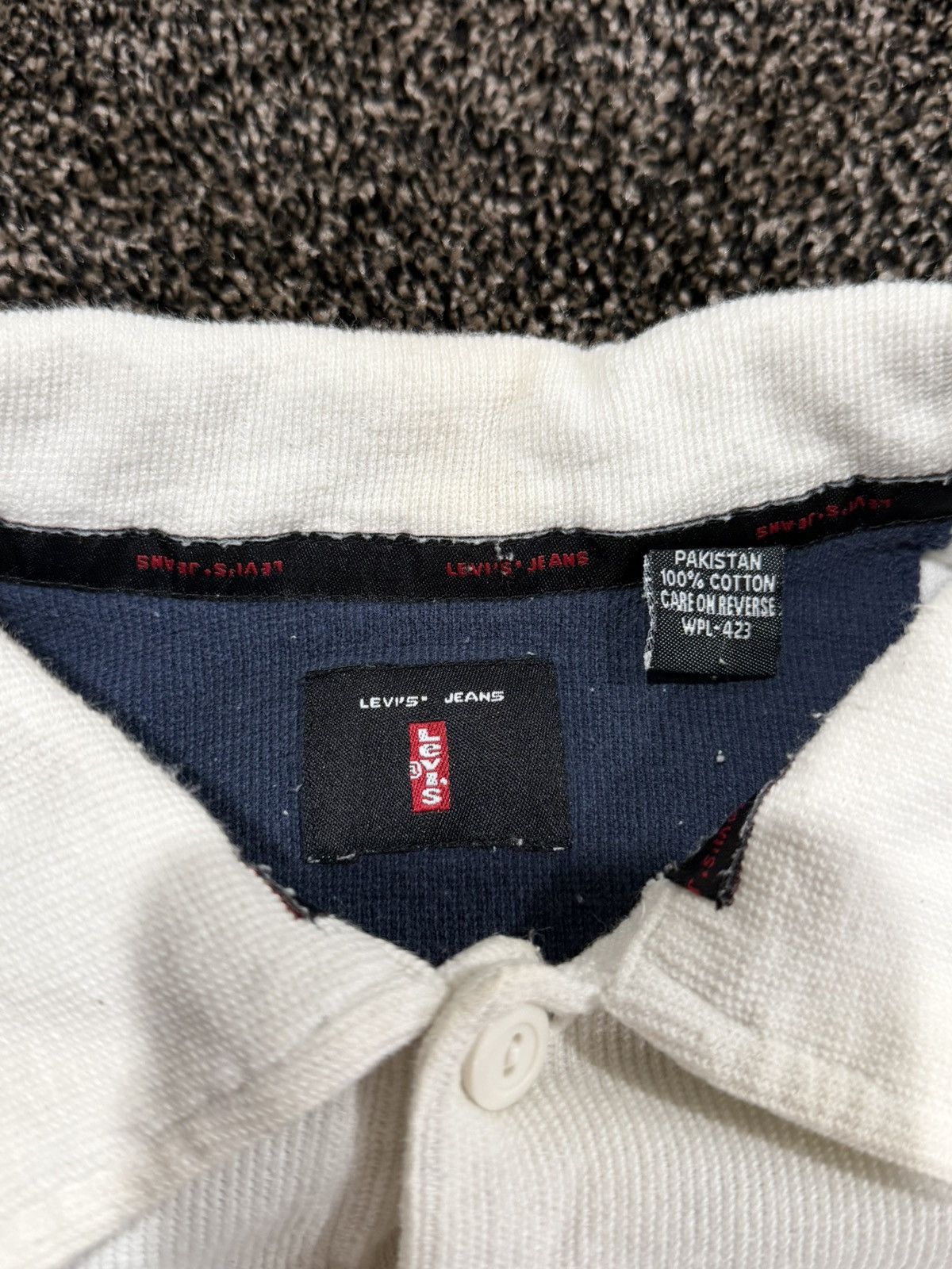 Levi's Vintage Clothing Levi’s Vintage Sweater White Polo Shirt Size US L / EU 52-54 / 3 - 9 Thumbnail