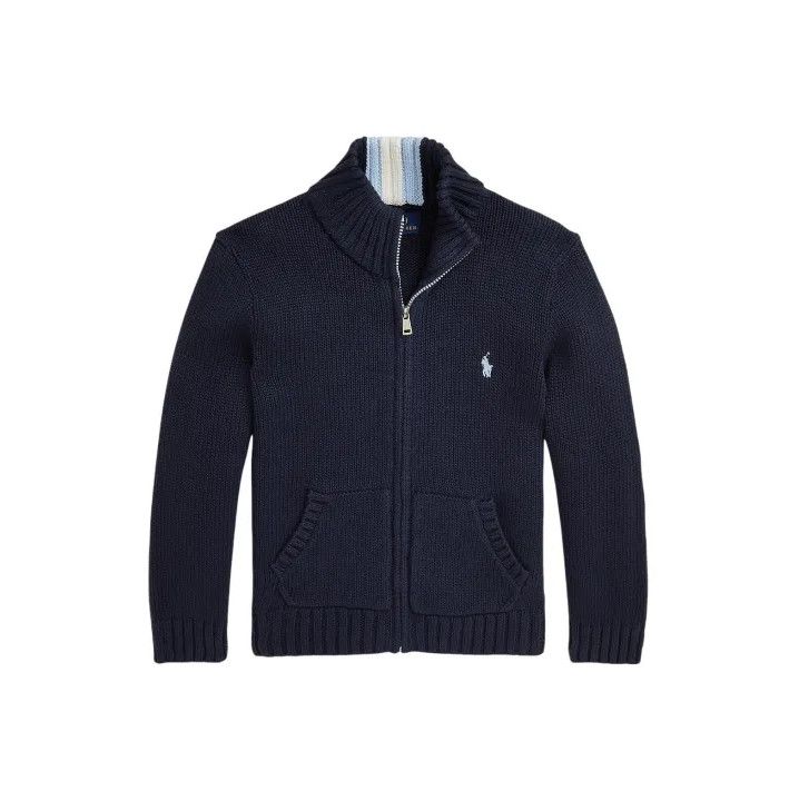 Polo Ralph Lauren Polo Ralph Lauren Classic Navy Zip-Up Sweater Size US L / EU 52-54 / 3 - 1 Thumbnail