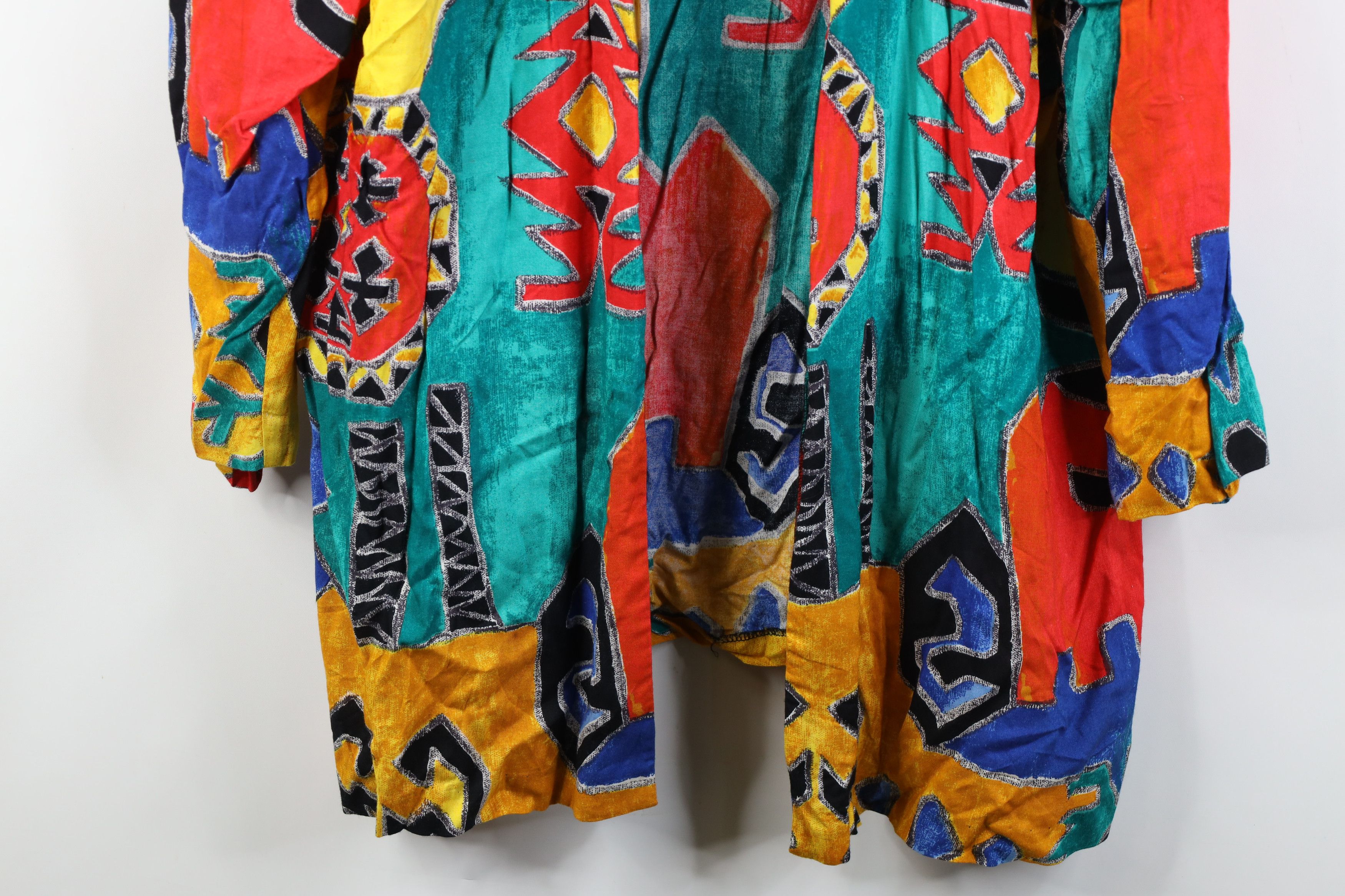 Vintage Vintage 90s Streetwear Southwestern Open Front Jacket Size 3XL / US 20-22 - 3 Thumbnail