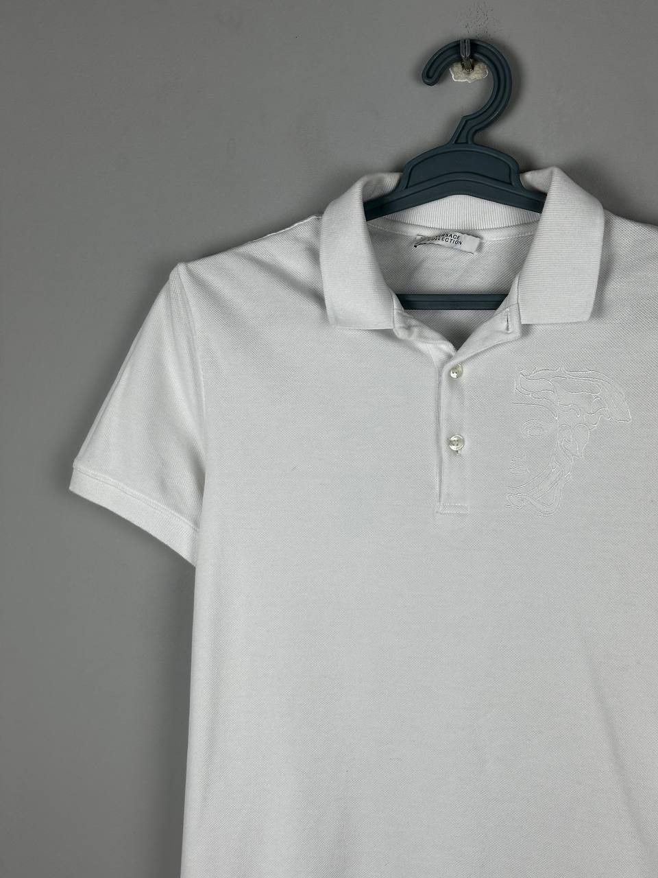 Versace Versace White Medusa Big Logo Polo T Shirt Size US S / EU 44-46 / 1 - 1 Thumbnail