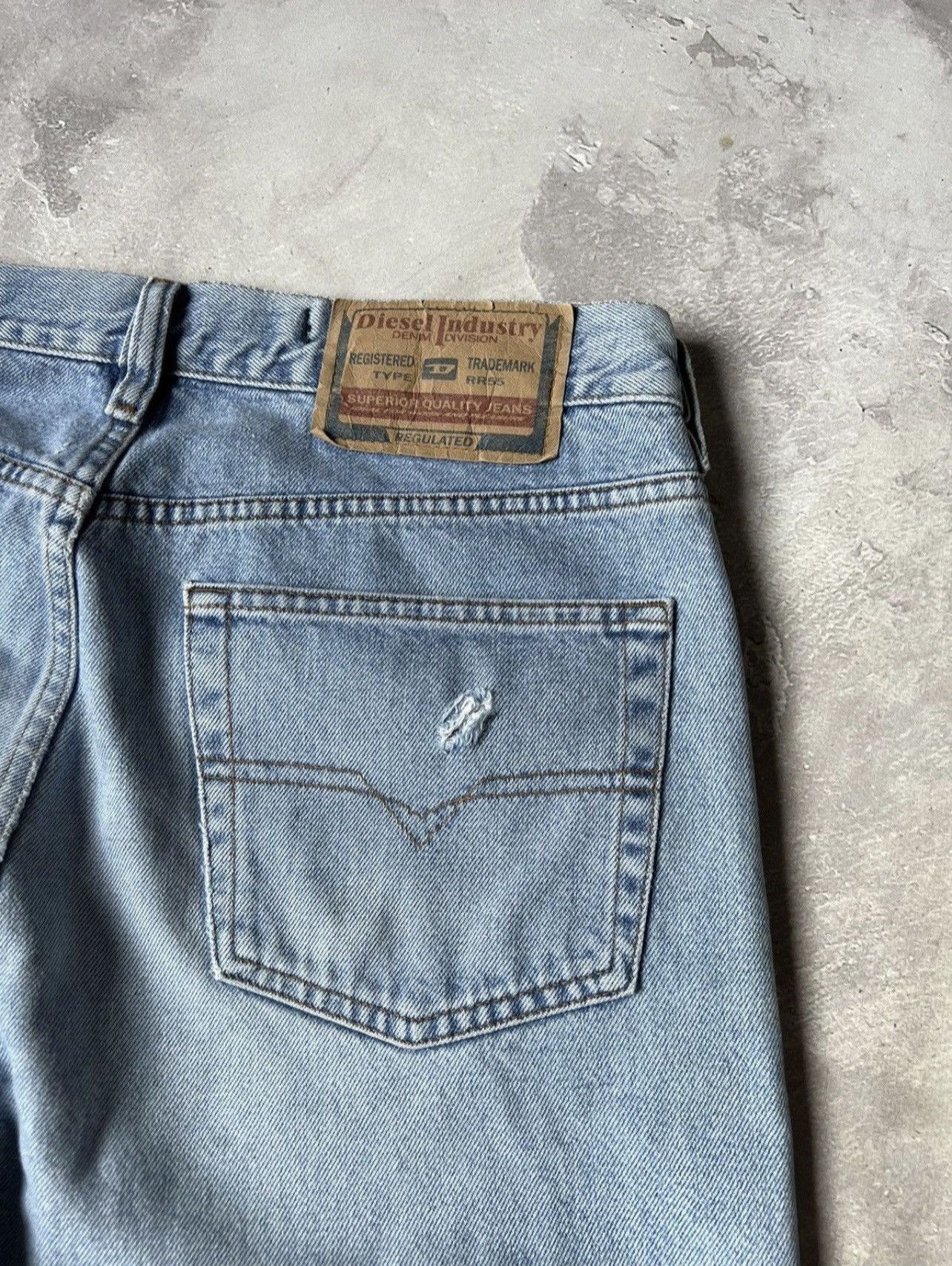 Diesel Vintage 90s Diesel Distressed Fade Denim Pants Size US 33 - 3 Thumbnail