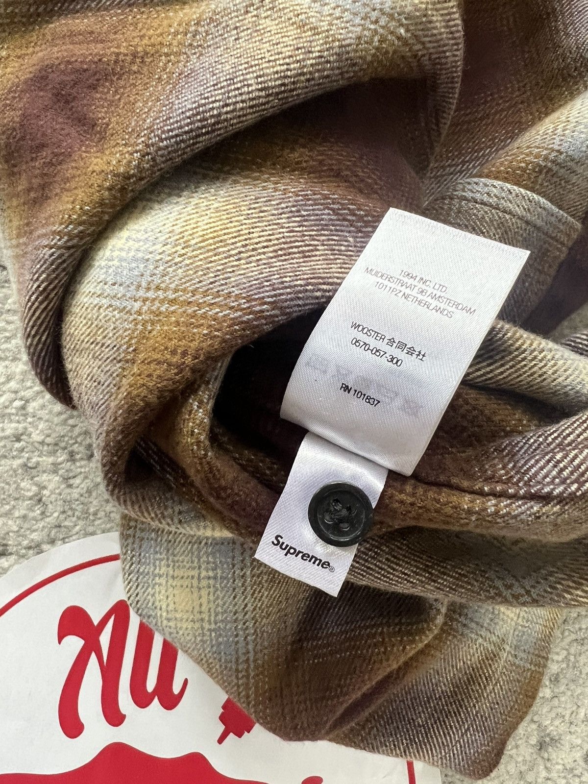 Supreme Supreme FW22 Shadow Plaid Zip Shirt Size US M / EU 48-50 / 2 - 6 Thumbnail