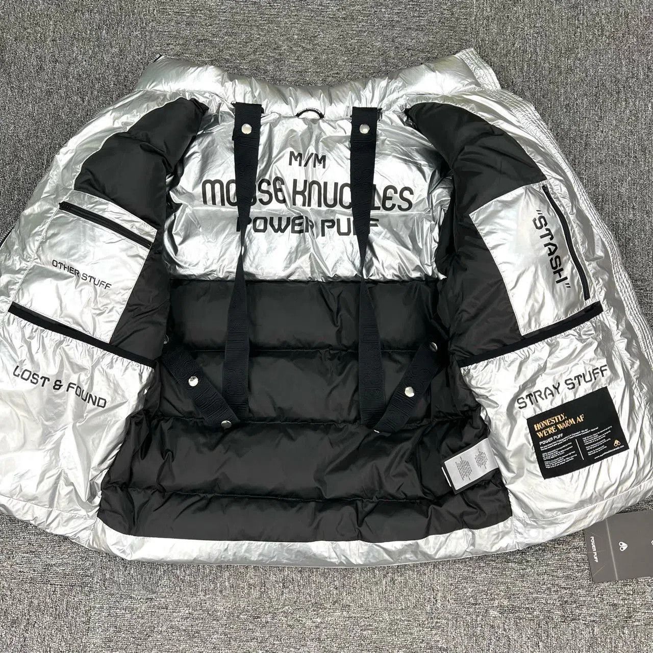 Moose Knuckles Moose Knuckles Short Down Jacket Silver Logo. Size US M / EU 48-50 / 2 - 6 Thumbnail