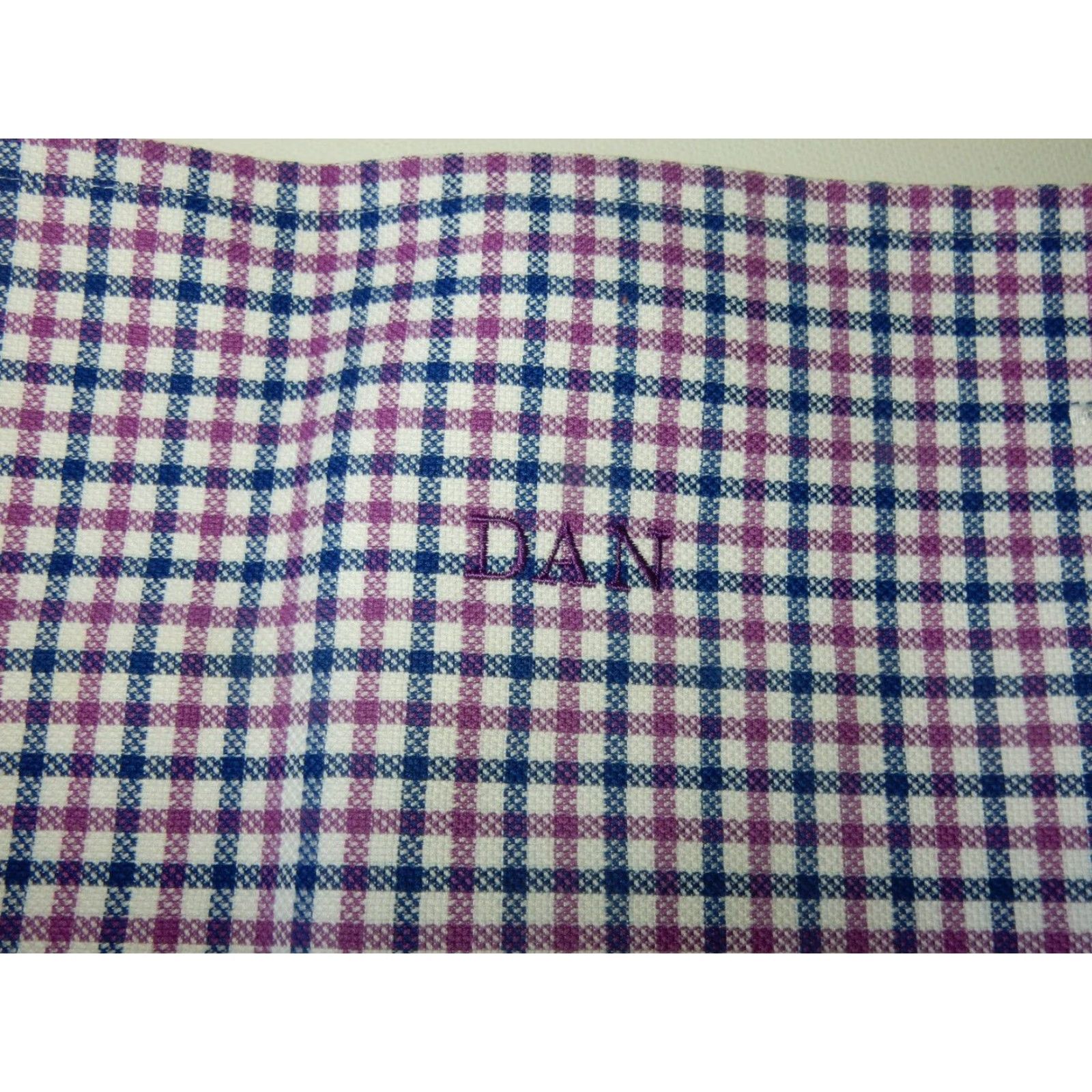 Charles Tyrwhitt VINTAGE Charles Tyrwhitt Men's Dress Shirt Plaid Extra-Slim Fit Long Sleeve Purple 16.5 Men Size 42R - 3 Thumbnail