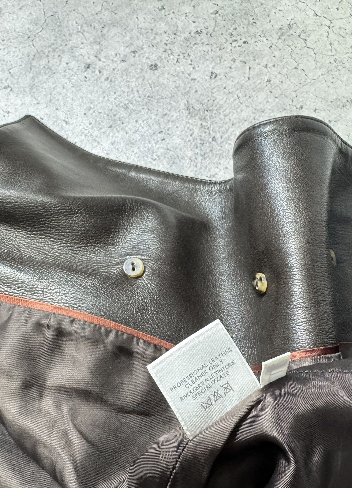 Loro Piana Loro Piana Leather Coat Jacket Luxury Very Vintage Women’s Size L / US 10 / IT 46 - 11 Thumbnail