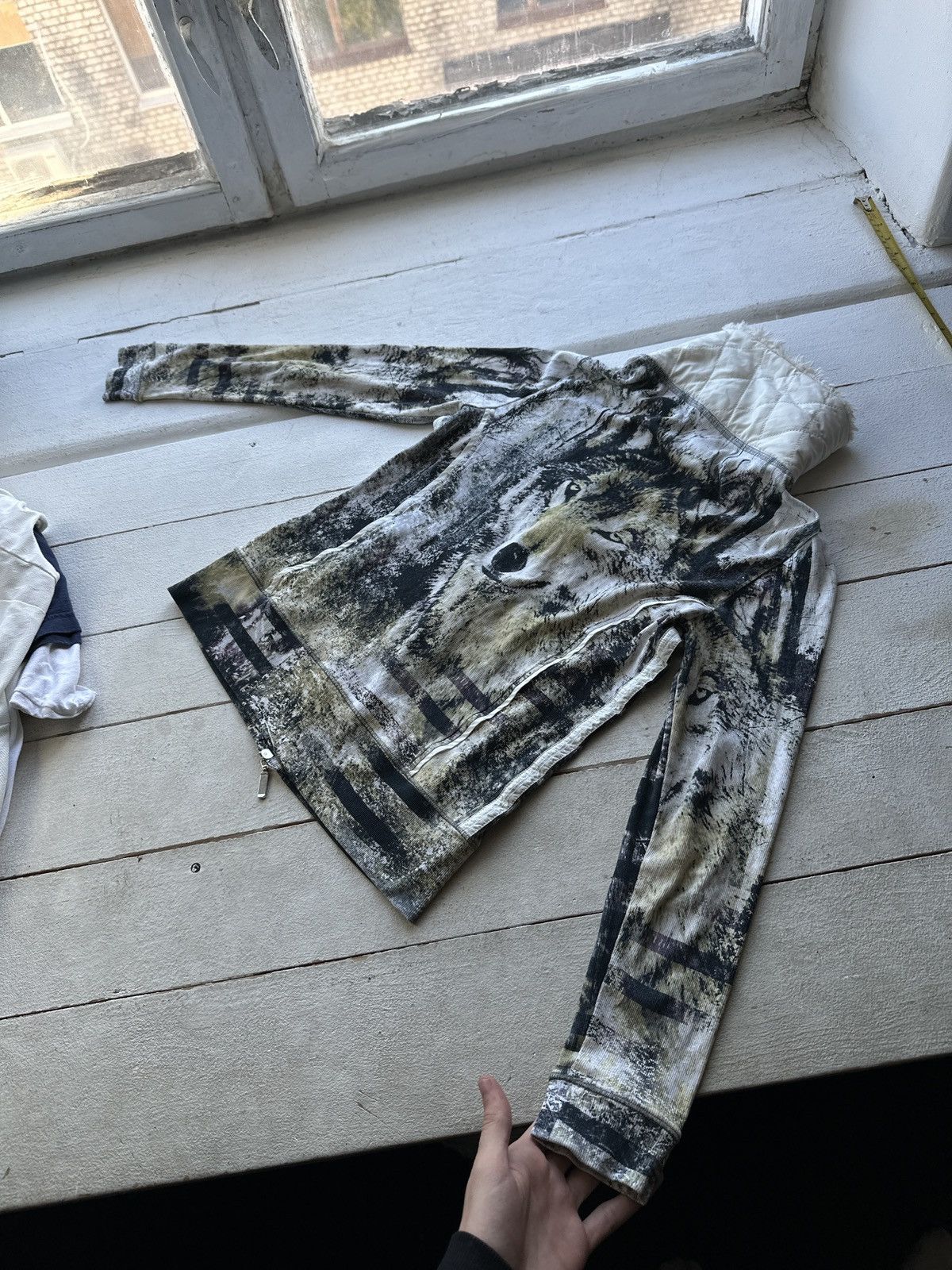 Vintage 🚨 VNTG WOLF OVERPRINT WOMEN ZIP SWEATSHIRT OPIUM Y2K RARE Size M / US 6-8 / IT 42-44 - 9 Thumbnail