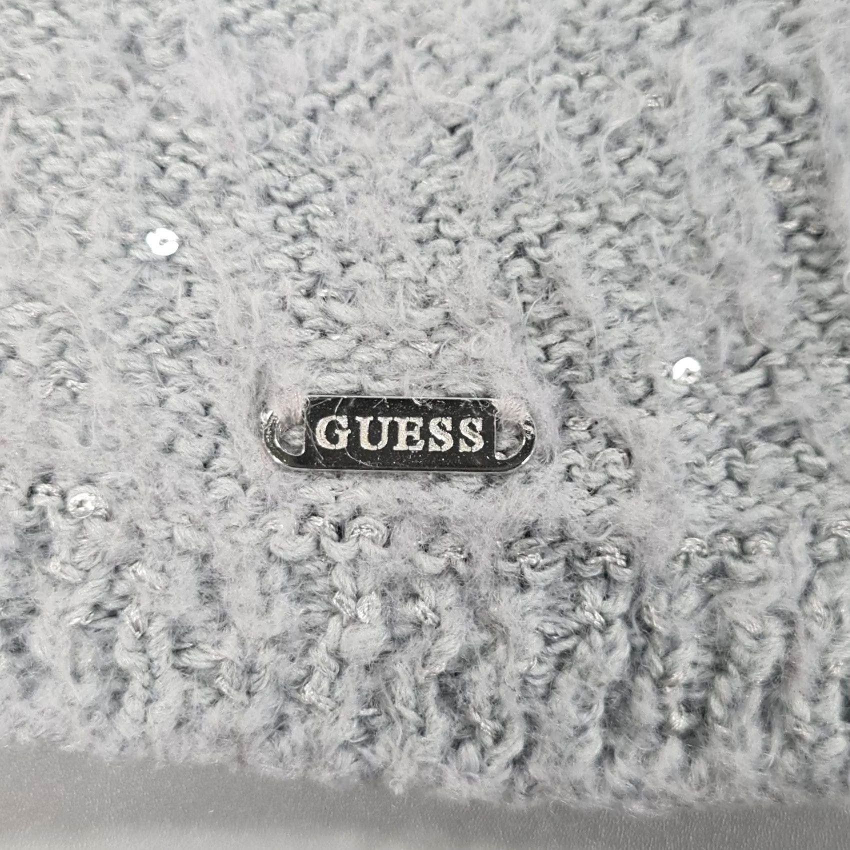 Guess GUESS Womens Jumper Grey Large Sequined Sparkle Knitted Pullover Size L / US 10 / IT 46 - 4 Thumbnail