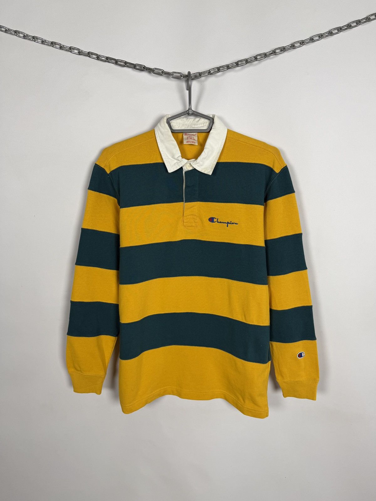 Champion Champion Long Sleeve Striped Rugby Shirt Streetwear Size S Size US S / EU 44-46 / 1 - 1 Thumbnail