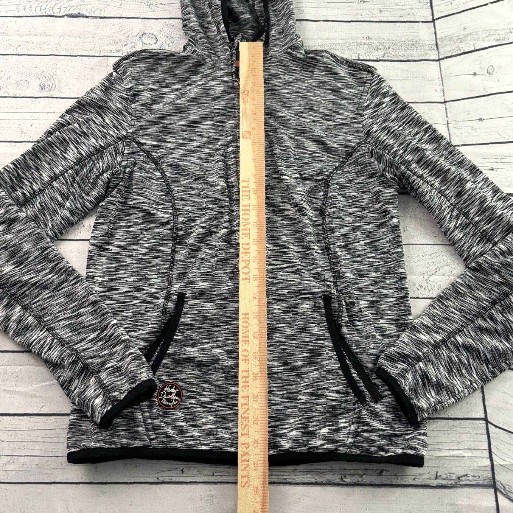 Harley Davidson Harley-Davidson Hoodie Sweatshirt Women Small Gray Full Zip Pockets Size S / US 4 / IT 40 - 2 Thumbnail