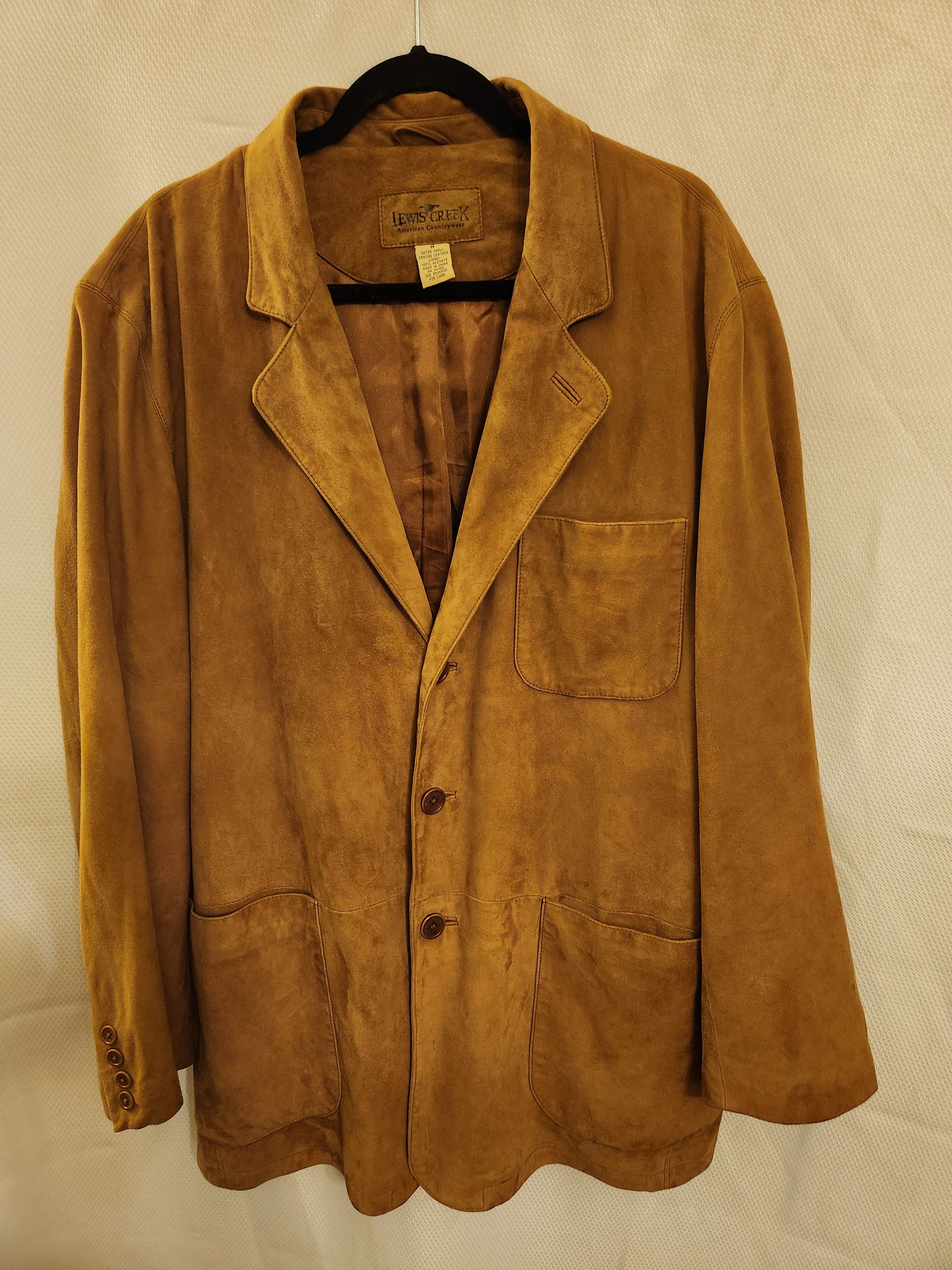Genuine Leather Lewis Creek Men's 100% Sueded Leather Blazer Size US M / EU 48-50 / 2 - 1 Thumbnail