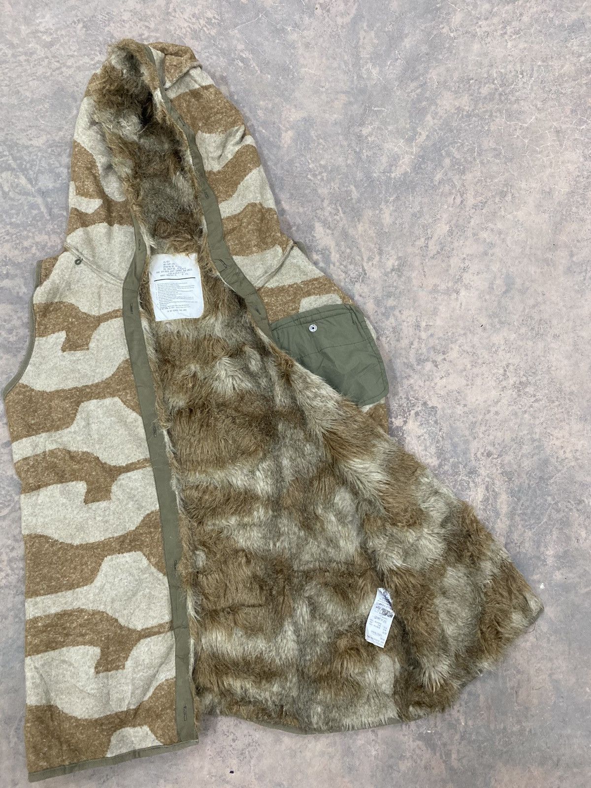 MOUSSY MOUSSY FUR VEST MOHAIR CAMO VINTAGE MILITARY 90s Size US M / EU 48-50 / 2 - 4 Thumbnail