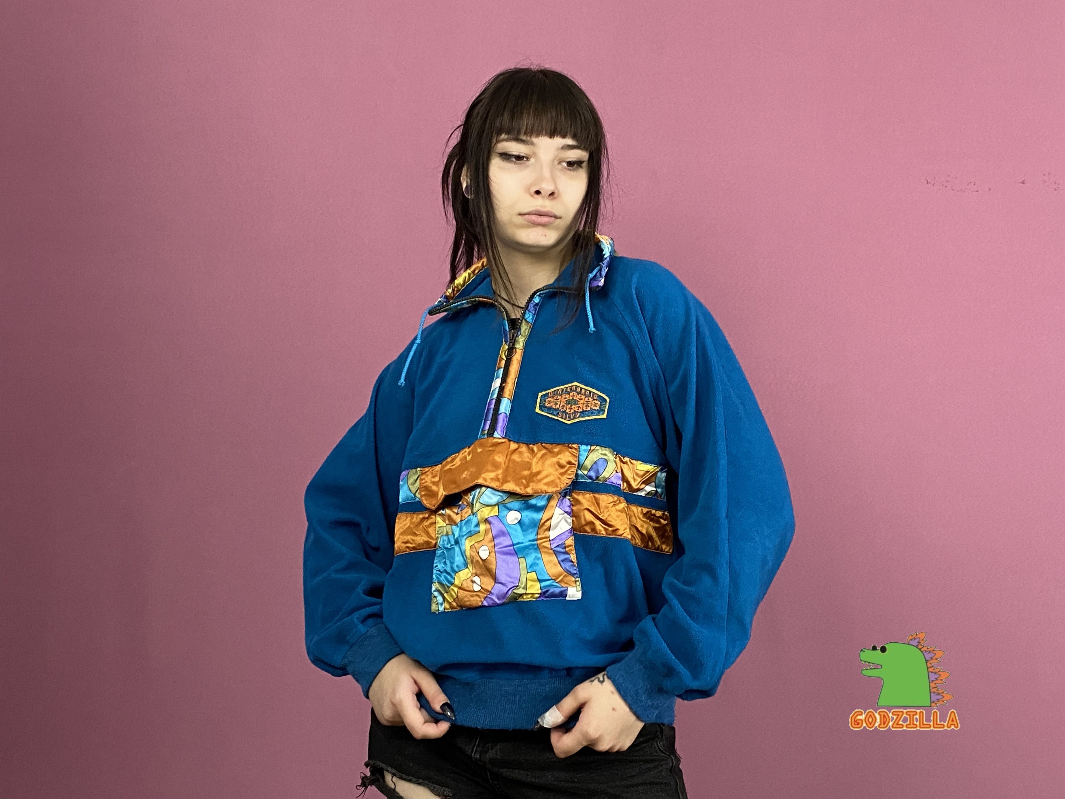 Other × Vintage 90s Silvy Vintage Women's Hald Zip Fleece - M Size M / US 6-8 / IT 42-44 - 4 Thumbnail
