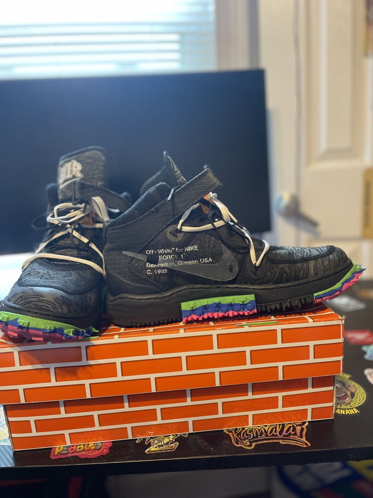 Nike × Virgil Abloh Black Virgil Abloh Nike AF1 Size US 12 / EU 45 - 6 Thumbnail