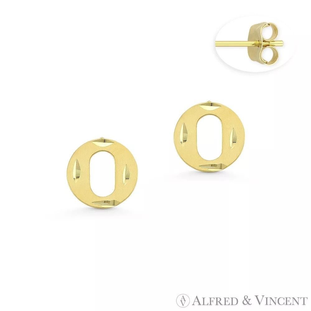 Other Initial Letter "O" Stud Earrings with Push-Back Posts Size ONE SIZE - 1 Preview