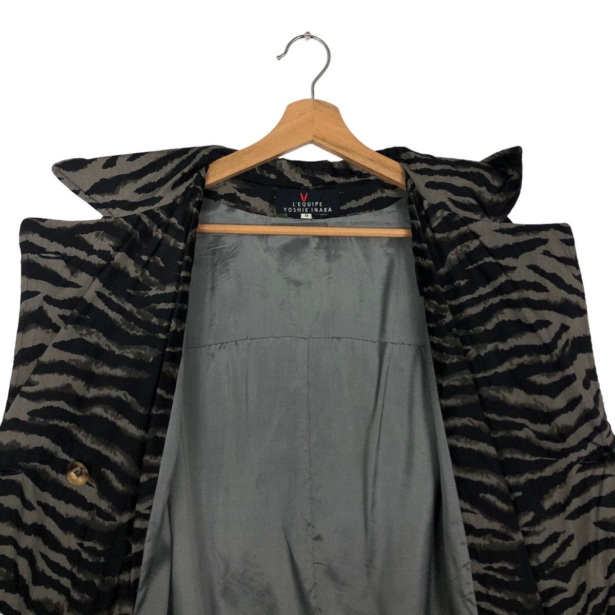 Japanese Brand 🔥Tiger Striped Camo Design Oversized Jacket L’Equipe Yoshie Size US M / EU 48-50 / 2 - 11 Thumbnail