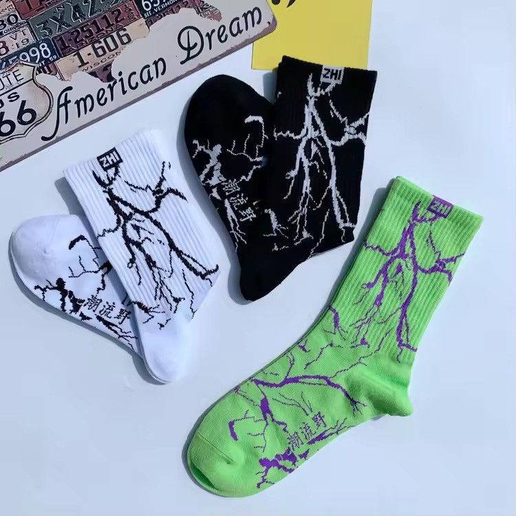 Other 3 Pairs of Gift Box Harajuku Hip Hop Pure Cotton Socks Size ONE SIZE - 4 Thumbnail