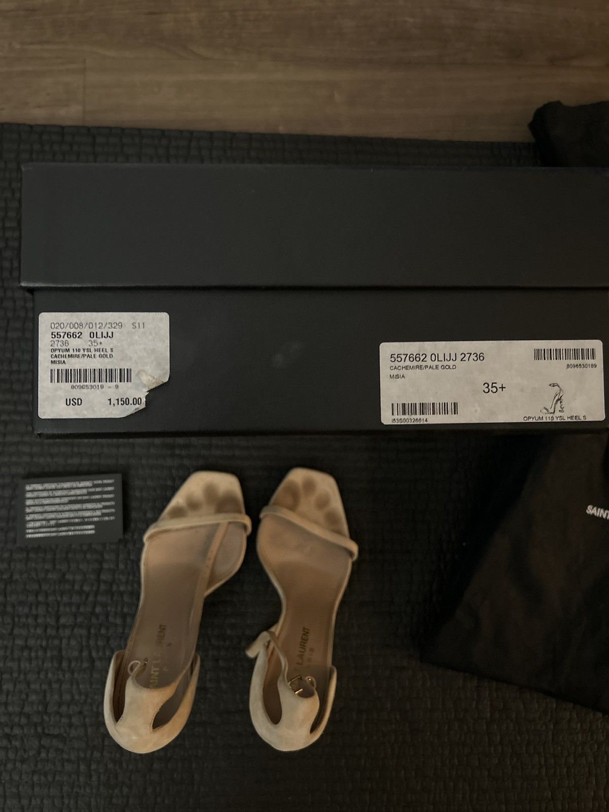 Saint Laurent Paris Saint Laurent Opyum Cashmere Heels Size US 6.5 / IT 36.5 - 1 Thumbnail