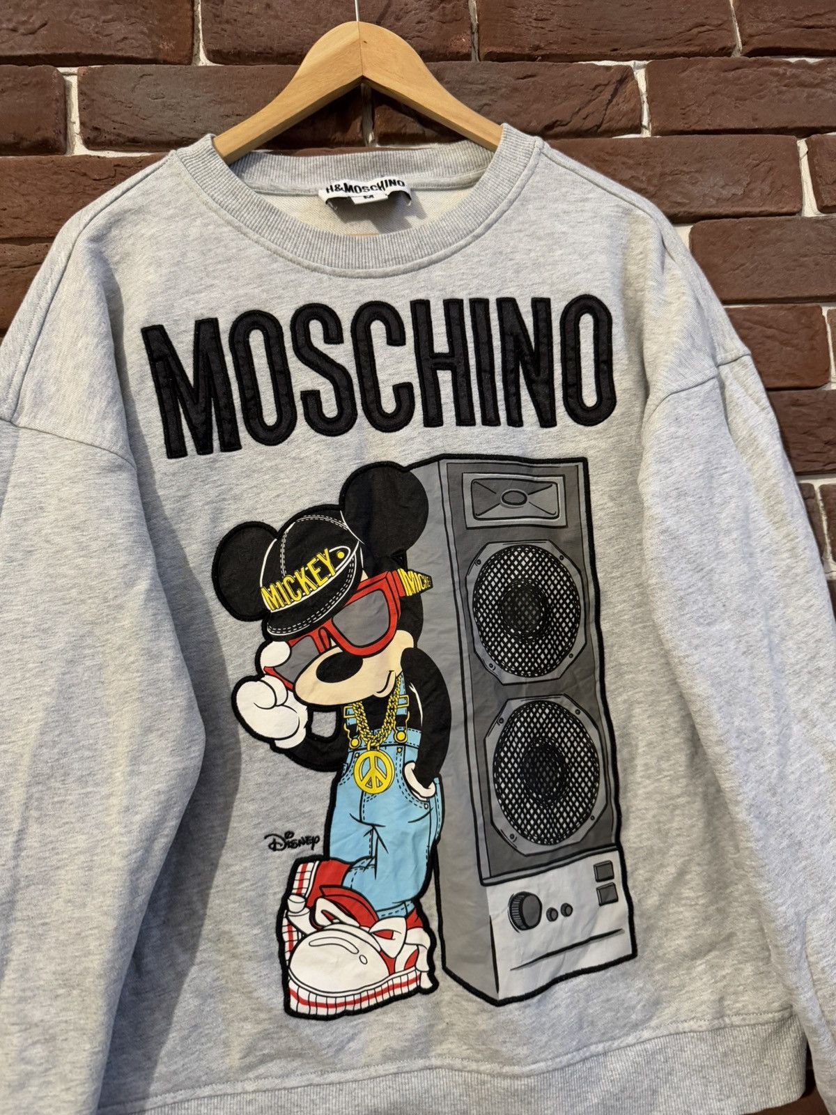 H&M × Moschino Limited Edition H&M x Moschino Grey Mickey Mouse Sweatshirt Size US M / EU 48-50 / 2 - 3 Thumbnail