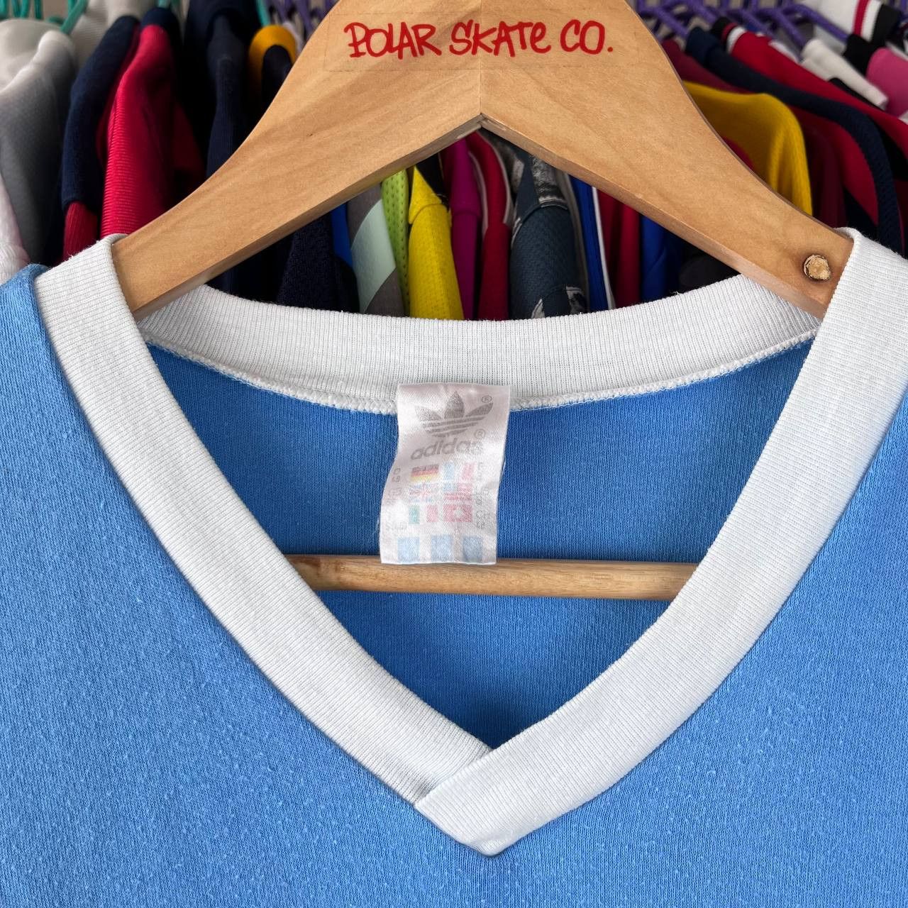 Adidas x2 80s Retro Adidas Trefoil Striped Tshirt Made in Ireland Size US S / EU 44-46 / 1 - 9 Thumbnail