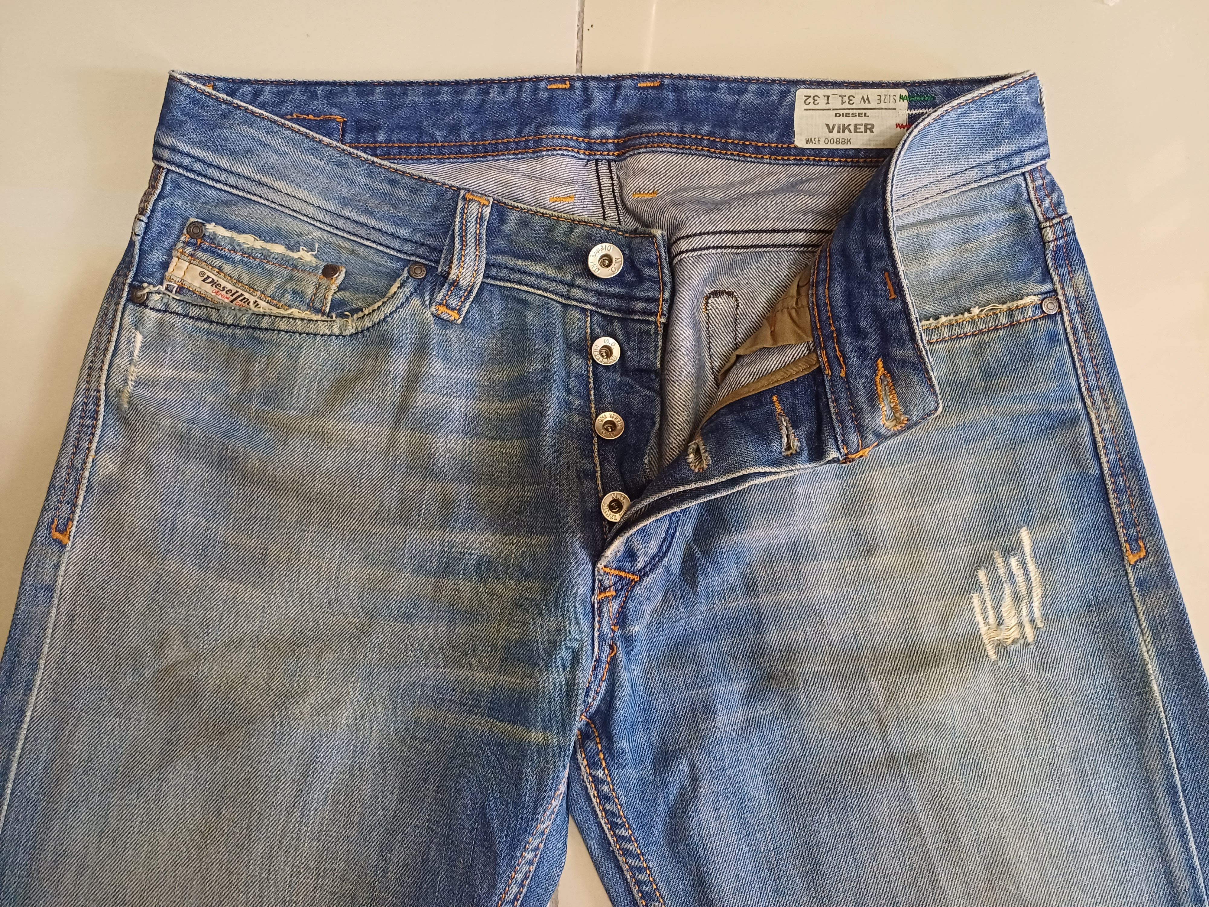 Designer × Seditionaries Diesel jeans, distressed & faded colour design Size US 31 - 7 Thumbnail