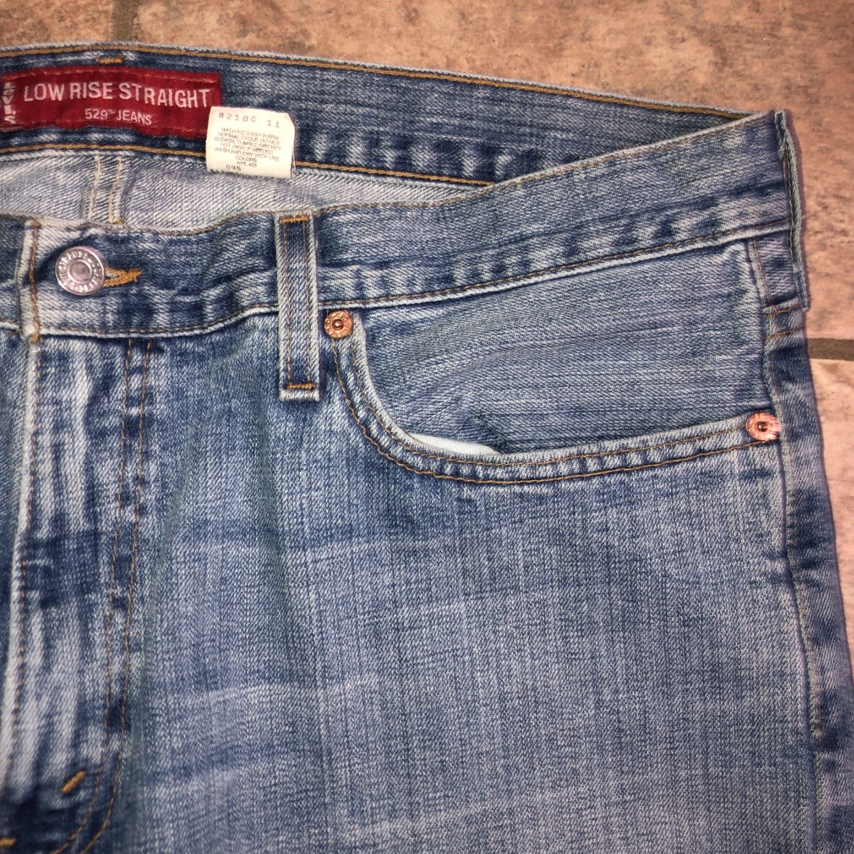 Levi's VINTAGE Levi's Jeans Straight Men 38x30 Blue Low Rise USA 1980s Mens Size 38 Regular Size US 38 / EU 54 - 2 Thumbnail