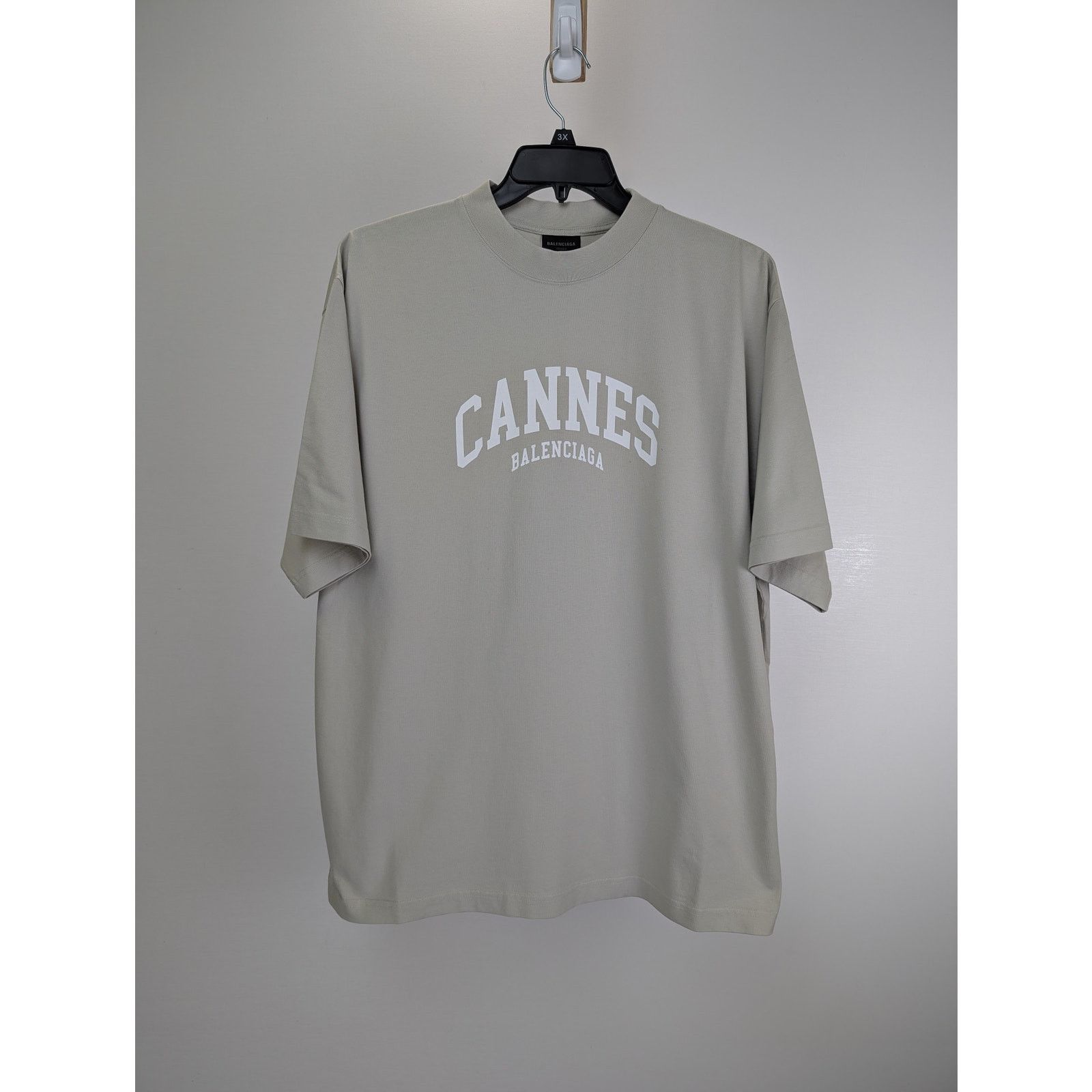 Balenciaga o1rshd1 Cities - Cannes Vint Jersey T-Shirt in Shell/White Size US L / EU 52-54 / 3 - 1 Thumbnail