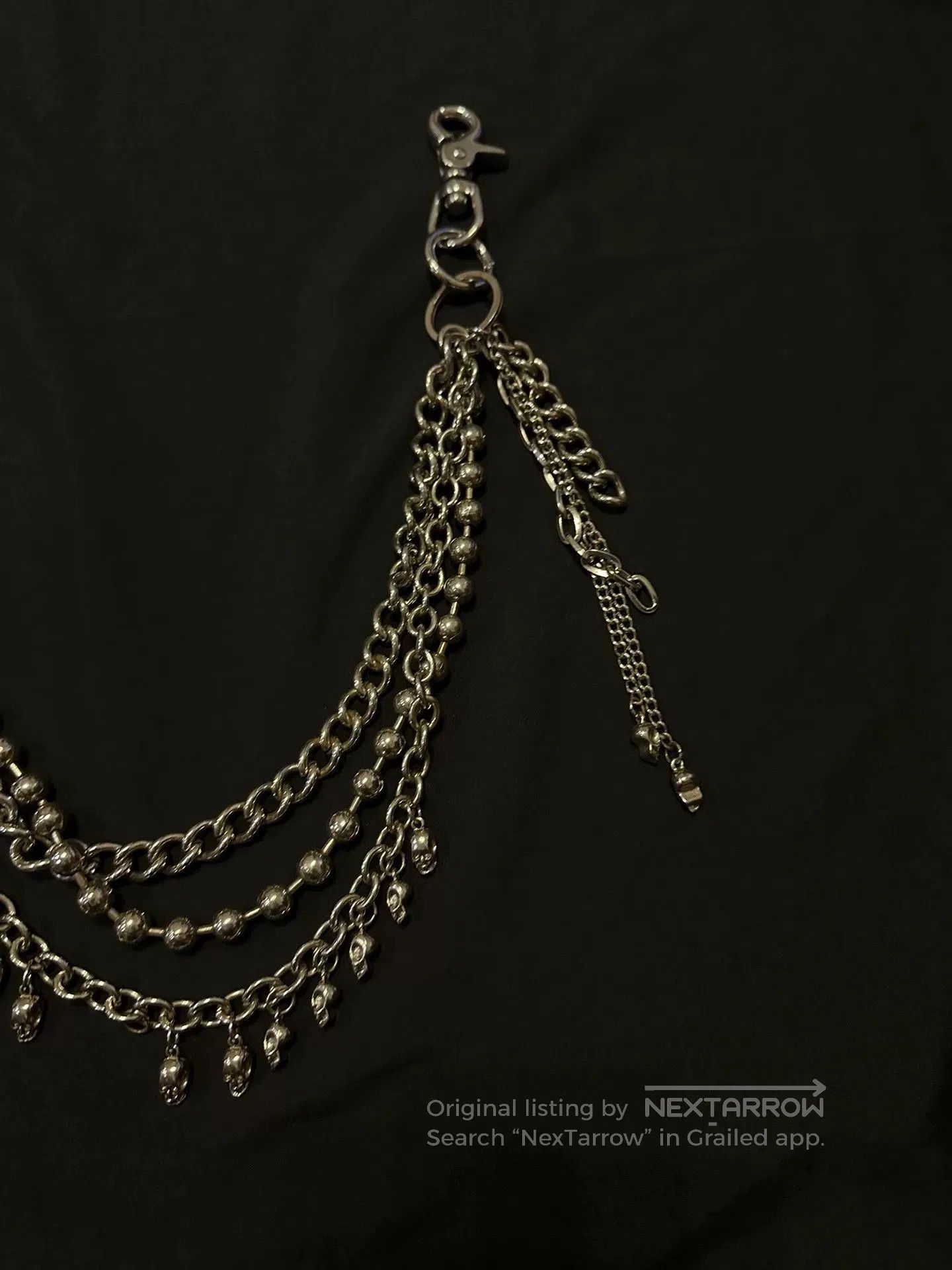 Vintage Vintage 80s Japanese Skull Triple Chain. Size ONE SIZE - 7 Thumbnail