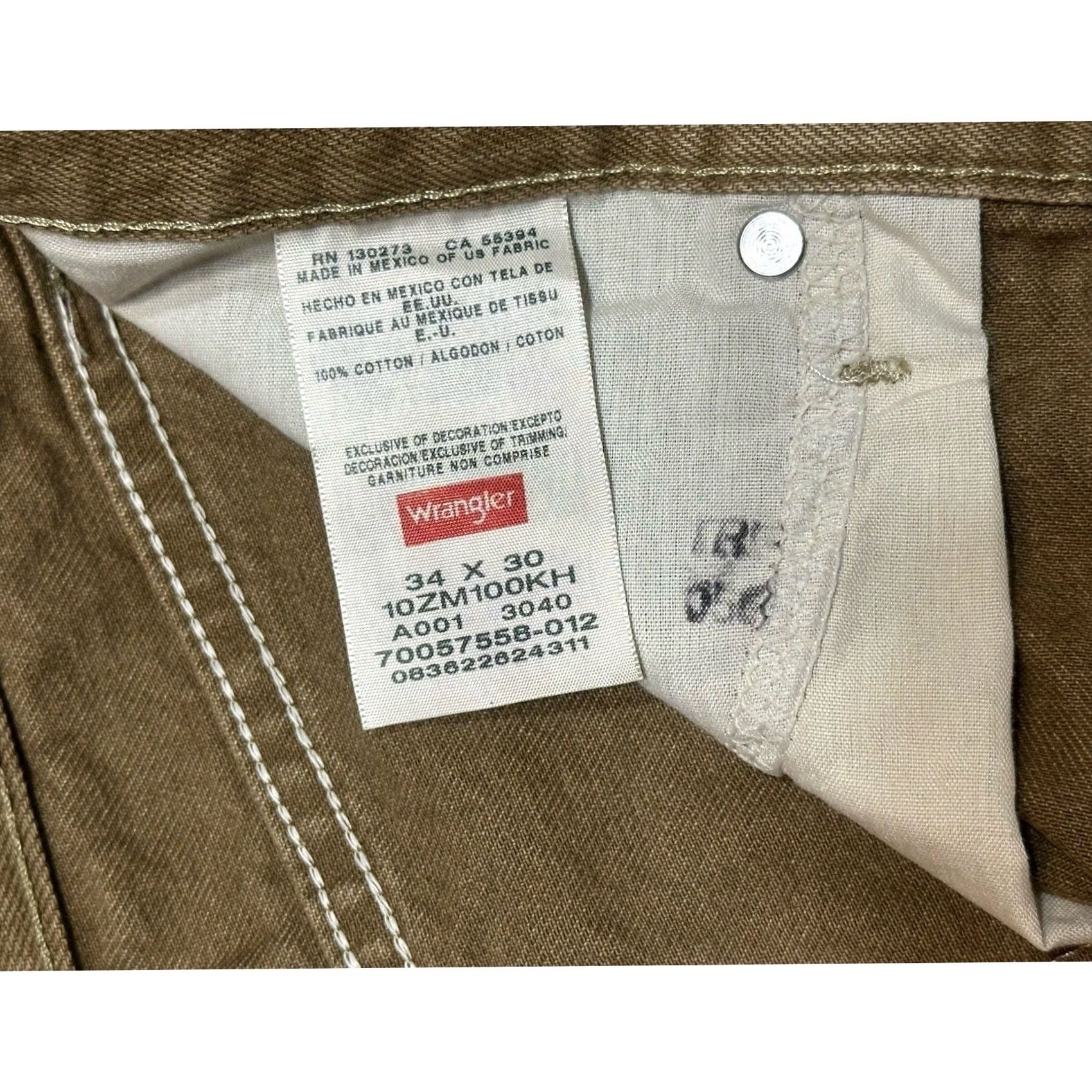 Wrangler Improved Title: Wrangler Mens Regular Fit Classic 5-Pocket Brown Flex Jeans 34x30 Size US 34 / EU 50 - 3 Thumbnail