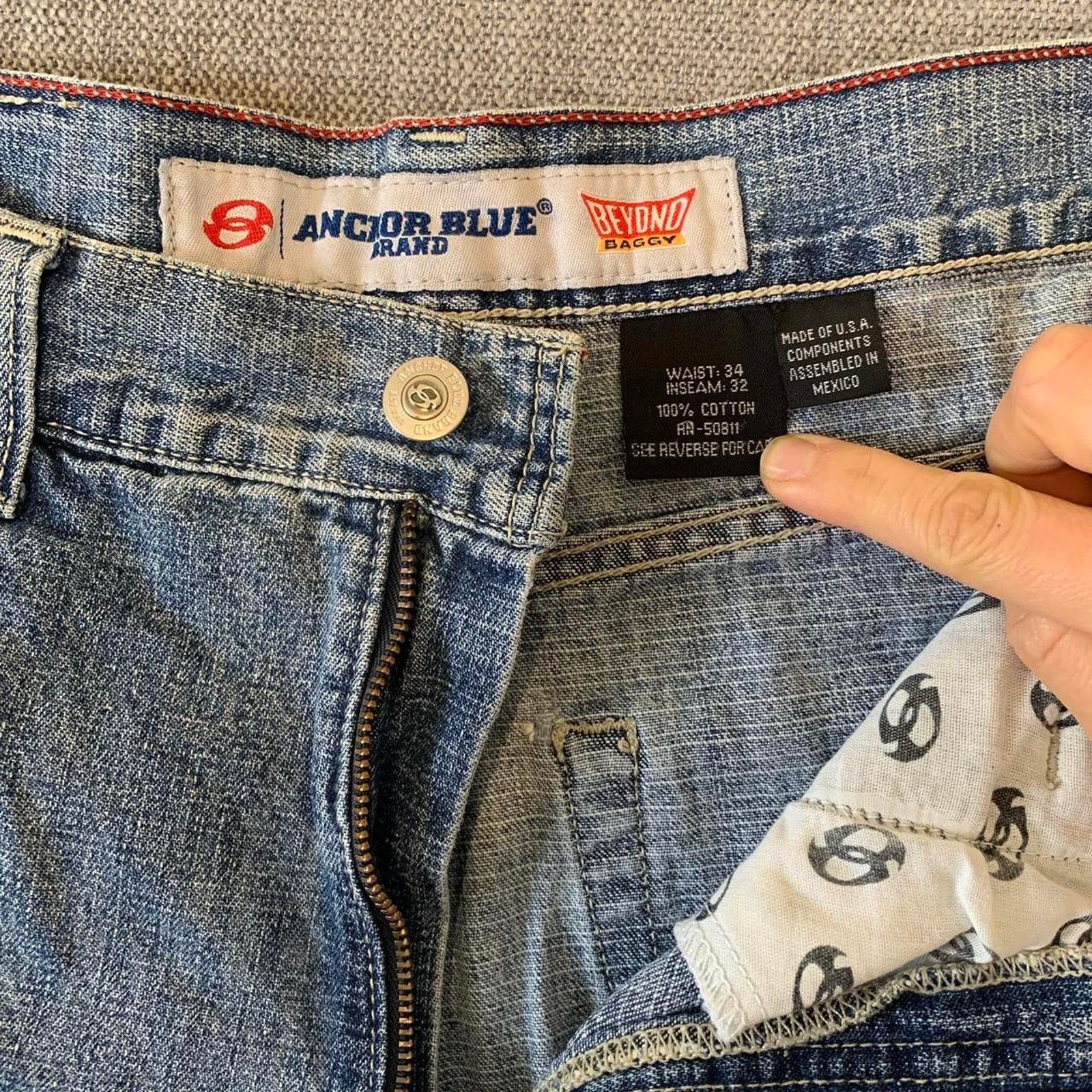 Anchor Blue Y2K Anchor blue Beyond Baggy Denim Jeans Size US 34 / EU 50 - 6 Thumbnail