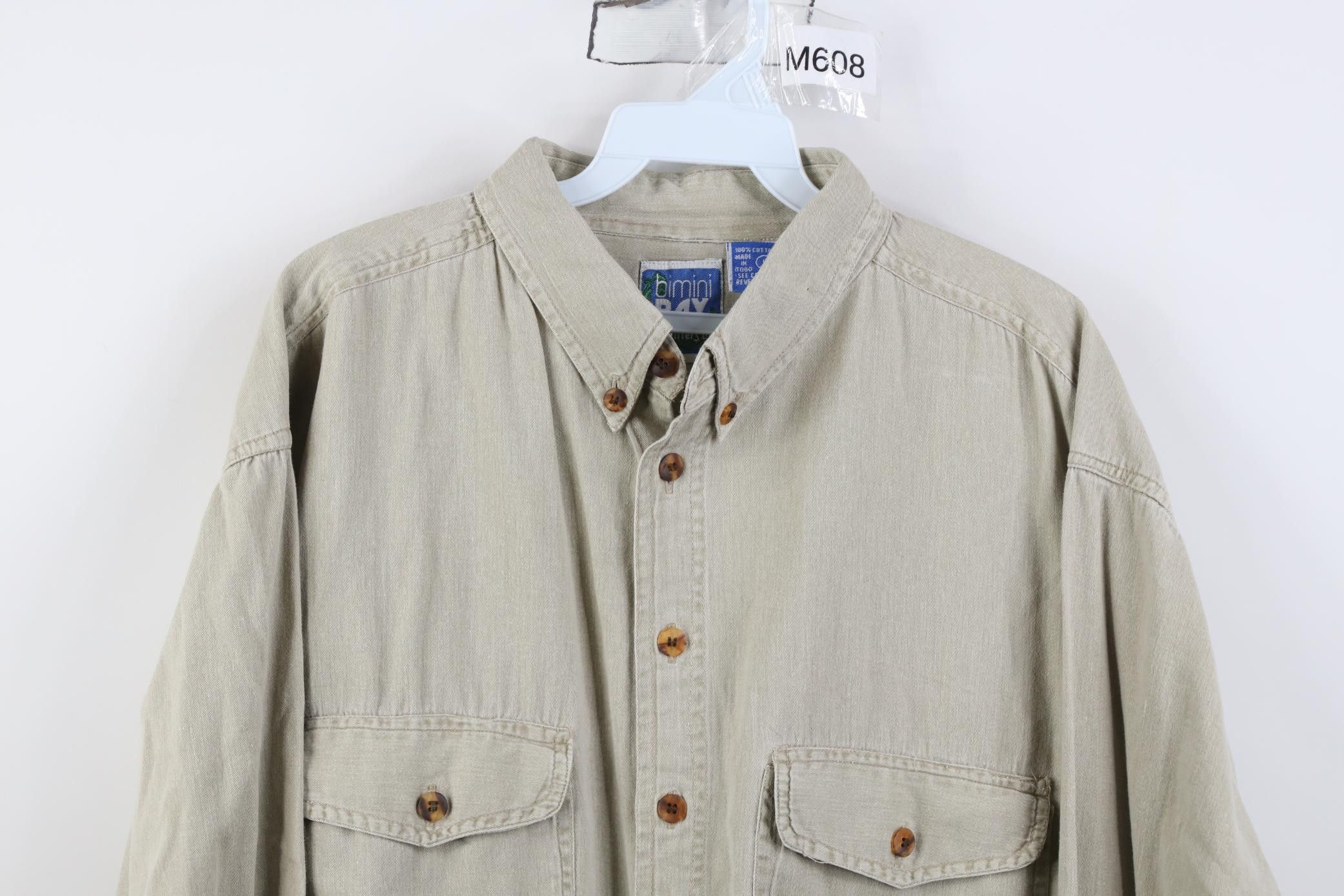 Vintage Vintage 90s Streetwear Stonewash Collared Button Down Shirt Size US L / EU 52-54 / 3 - 2 Thumbnail