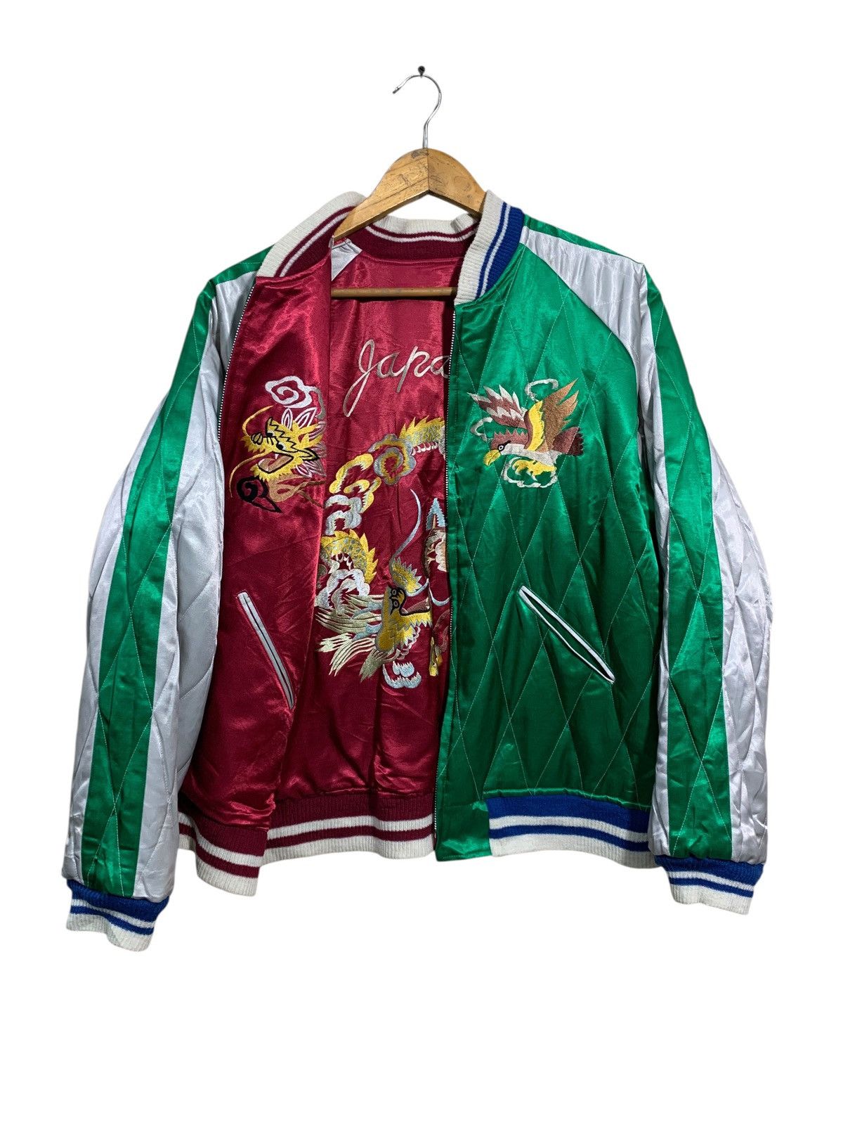 Japanese Brand 🔥VTG SUKAJAN SOUVENIR JACKETS SATEEN/RAYON REVERSIBLE Size US M / EU 48-50 / 2 - 10 Thumbnail
