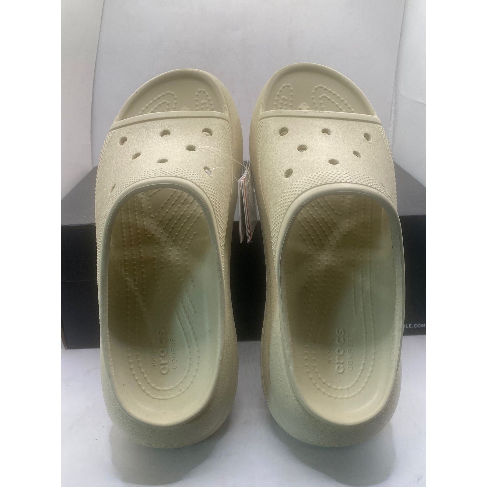 Crocs Crocs Crush Slide Bone Ivory Slip On 208731-2Y2 m7/w9 Size US 9 / IT 39 - 5 Thumbnail