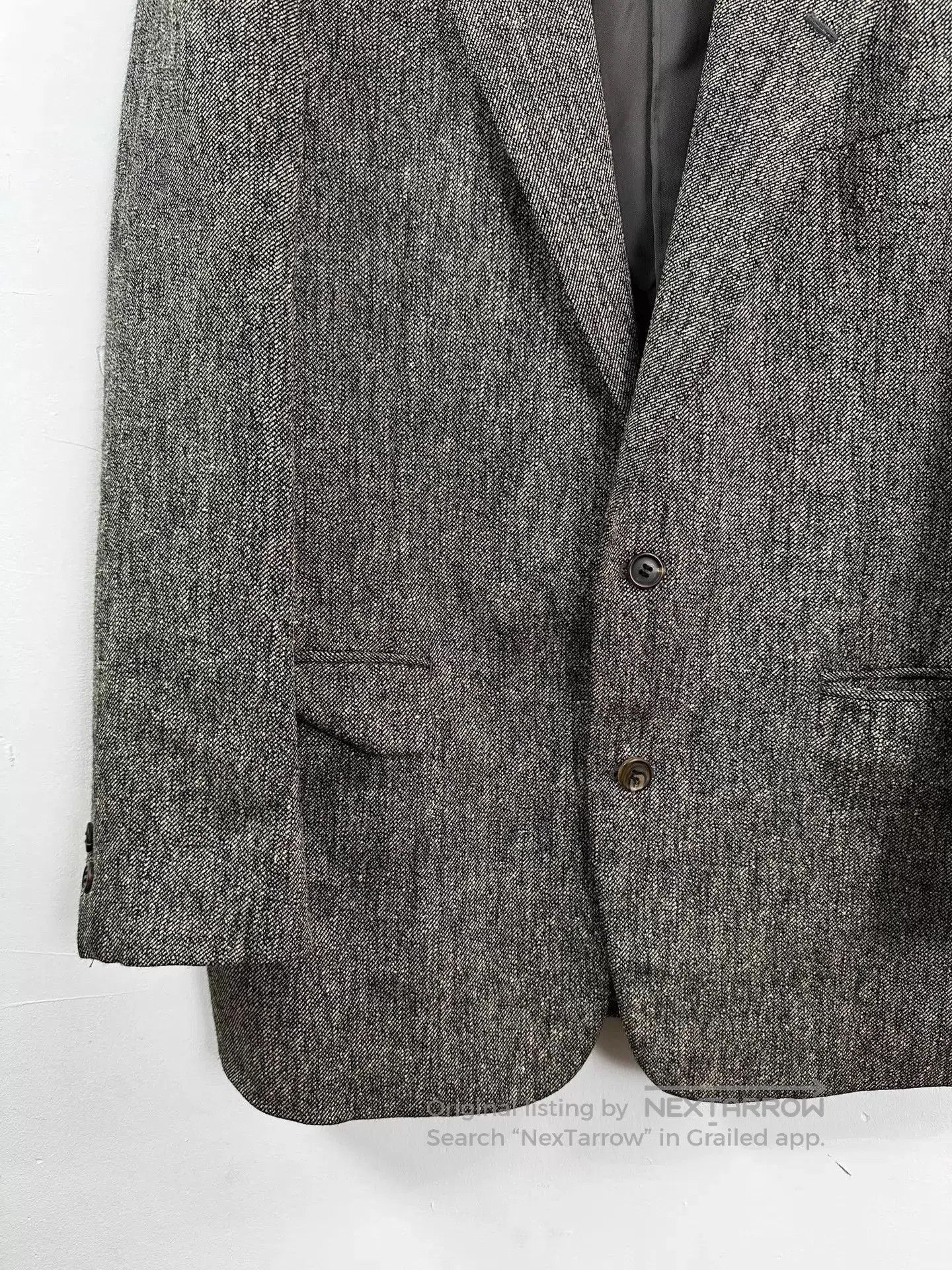 Issey Miyake Gray Herringbone Pattern Blazer - Size M. Size US M / EU 48-50 / 2 - 4 Thumbnail