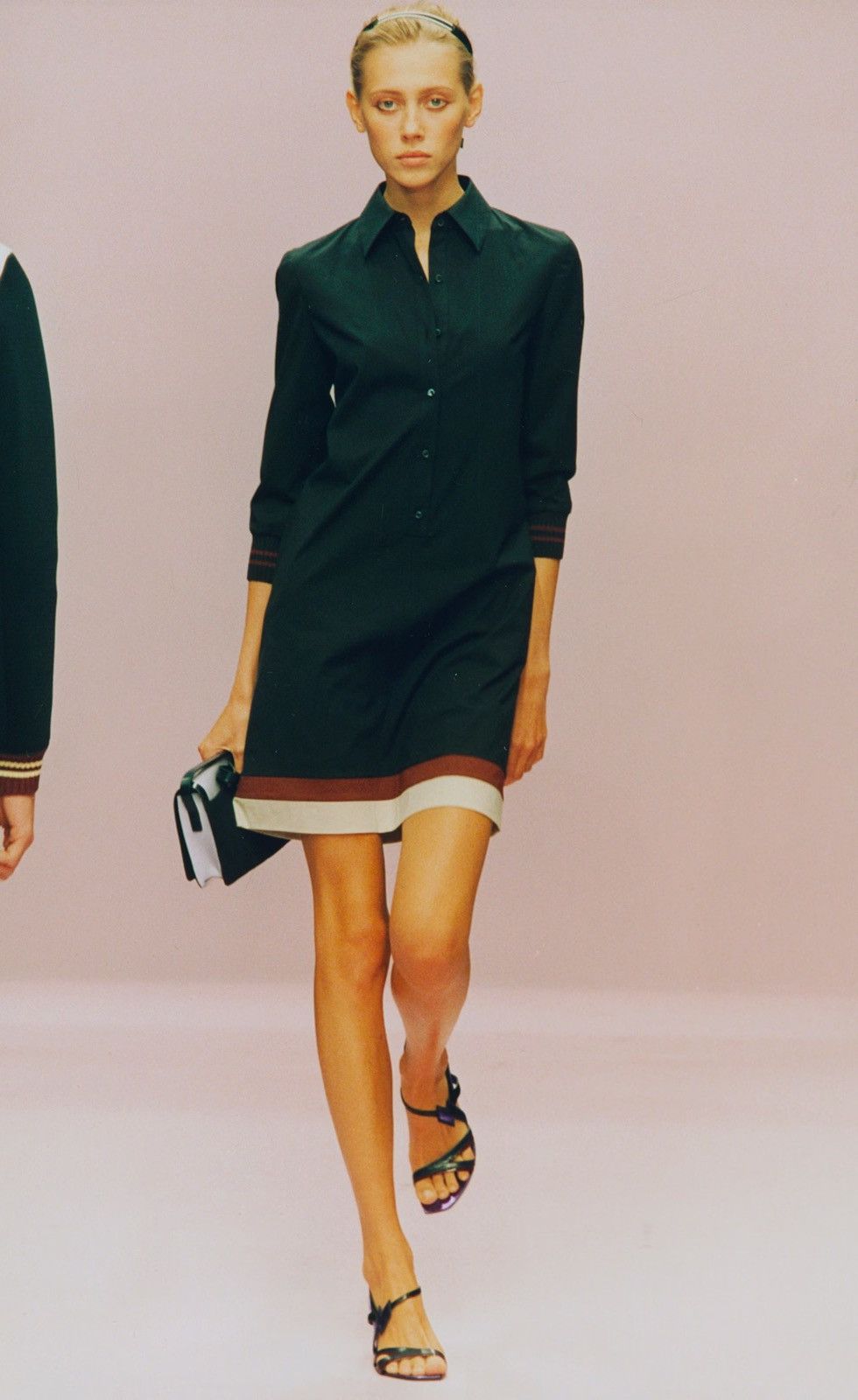 Miu Miu Miu Miu S/S2000 Navy Shirt Dress Size M / US 6-8 / IT 42-44 - 2 Thumbnail