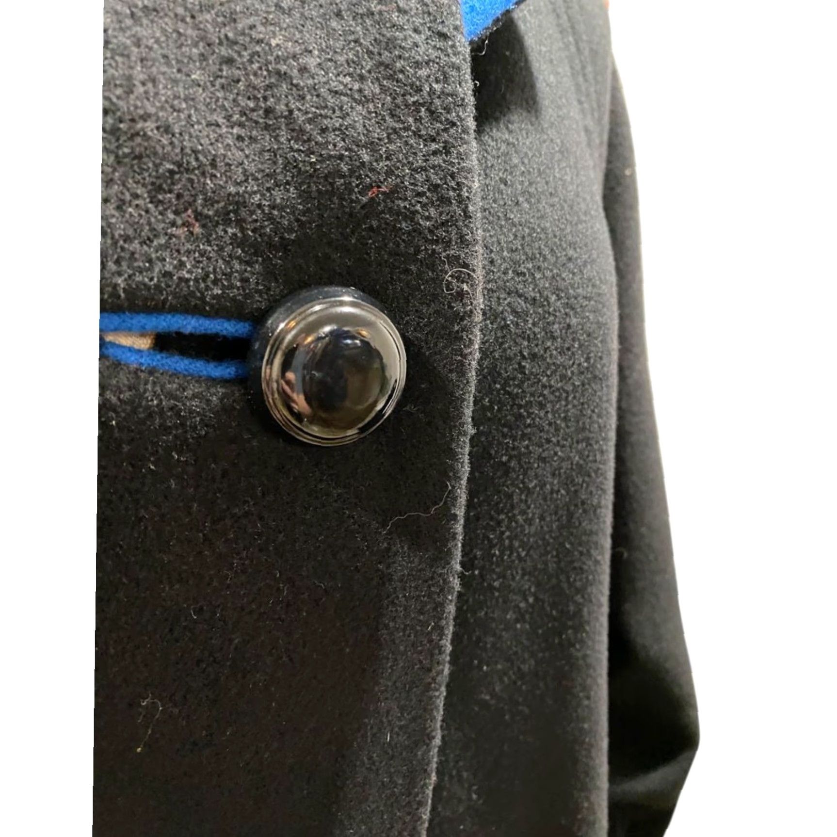 Vintage VINTAGE Trigere Coat Womens Size 12 Wool Black Blue Contrast 1980s Everyday Classic Coat Mens? Size XL / US 12-14 / IT 48-50 - 5 Thumbnail