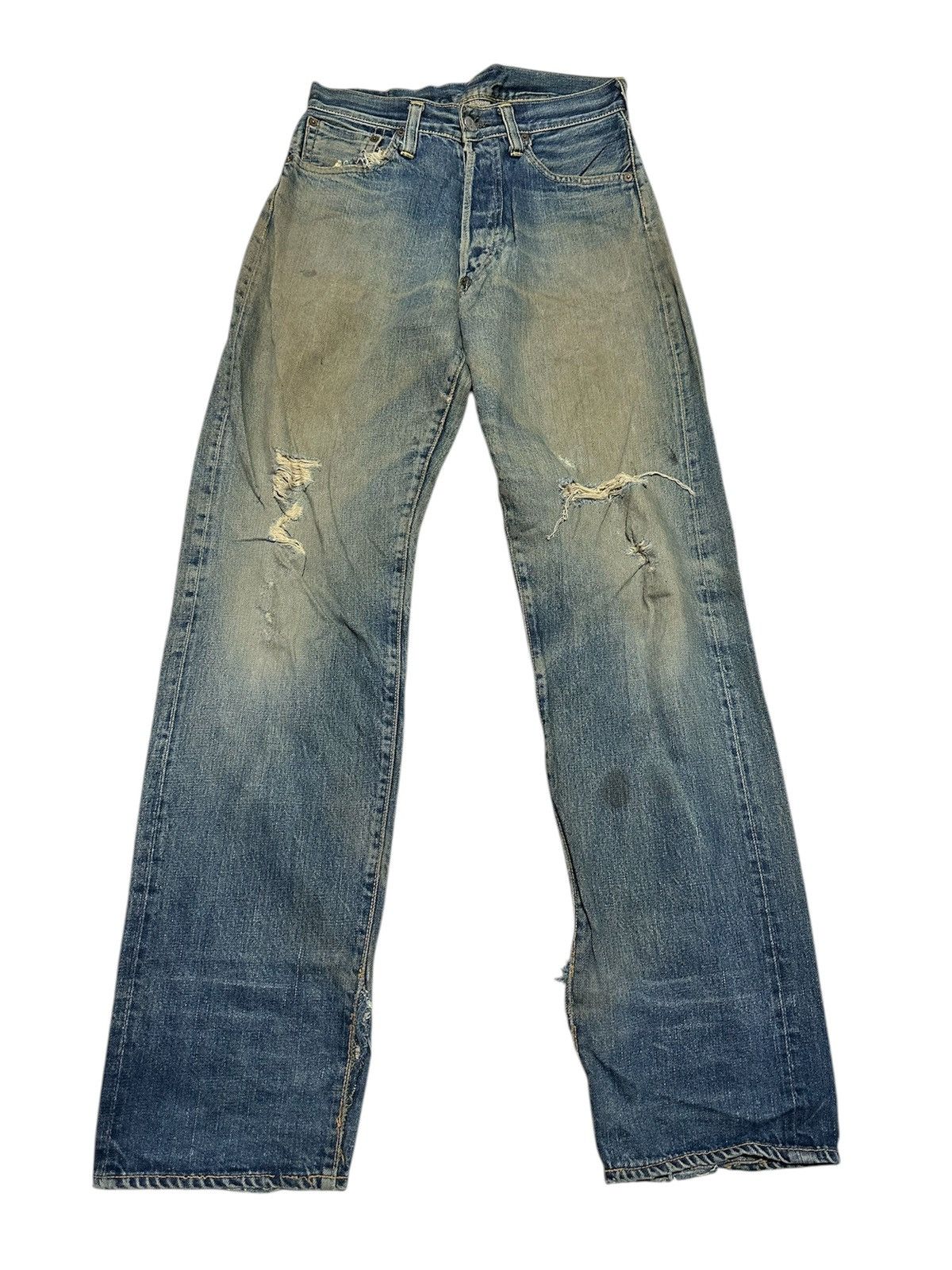 Evisu Evisu Daicot distressed seleved denim pants Size US 28 / EU 44 - 1 Thumbnail