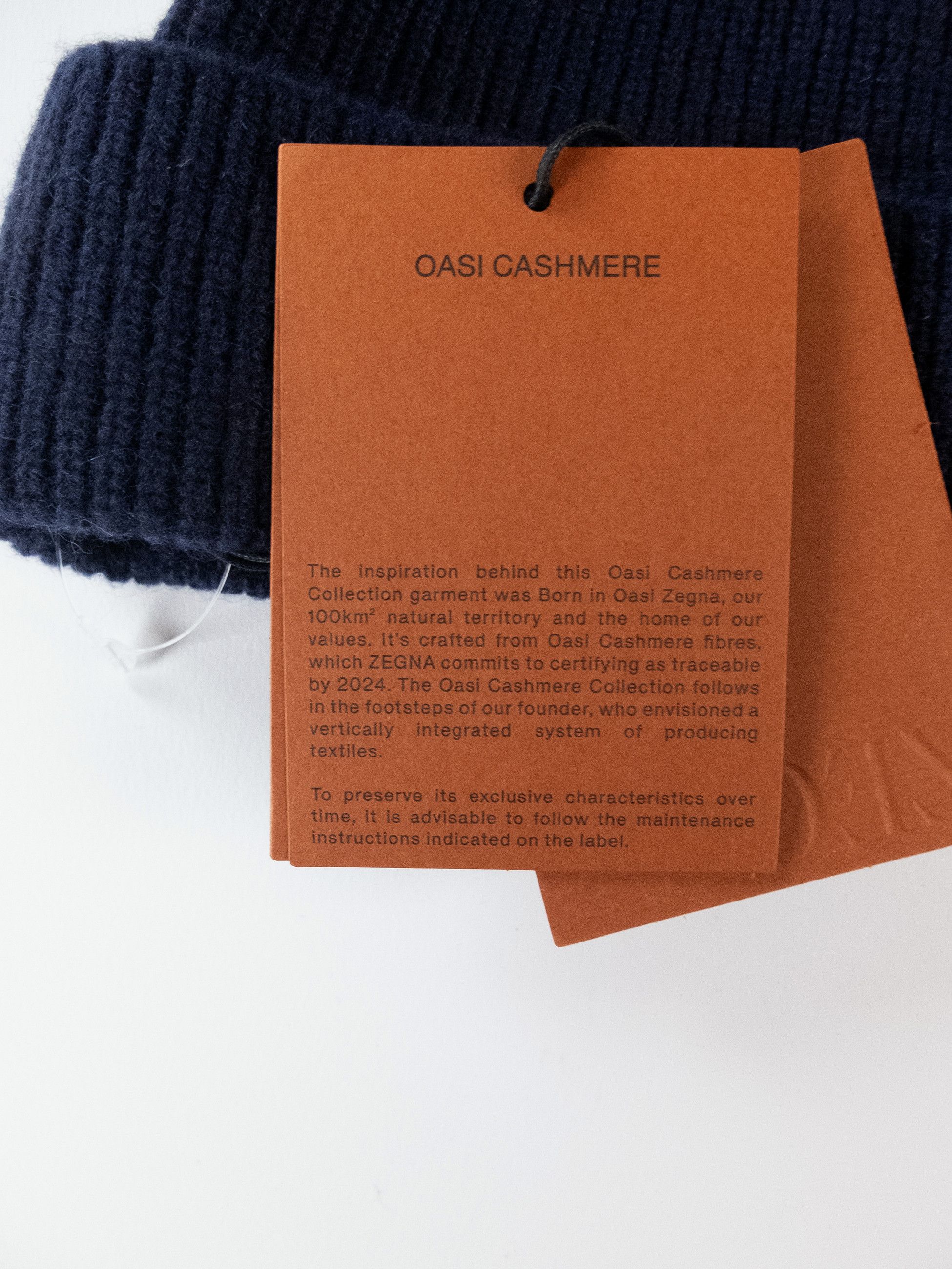 Ermenegildo Zegna ZEGNA navy blue Oasi cashmere beanie hat One Size Size ONE SIZE - 4 Thumbnail