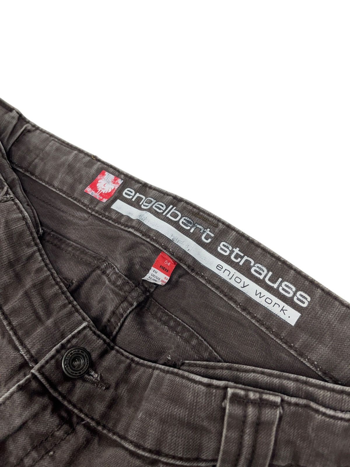 Stewart & Strauss × Vintage Vintage Engelbert Strauss Brown Washed Jeans Multi Pocket Size US 38 / EU 54 - 7 Thumbnail